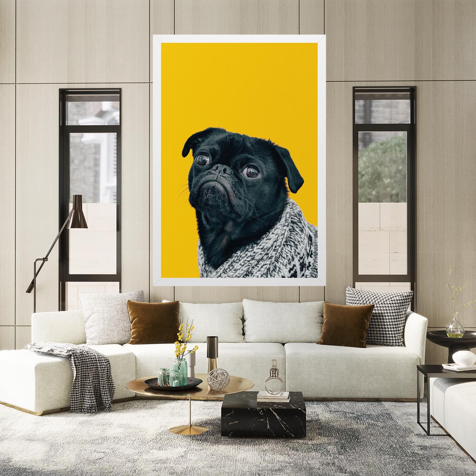Black Pug mockup 2