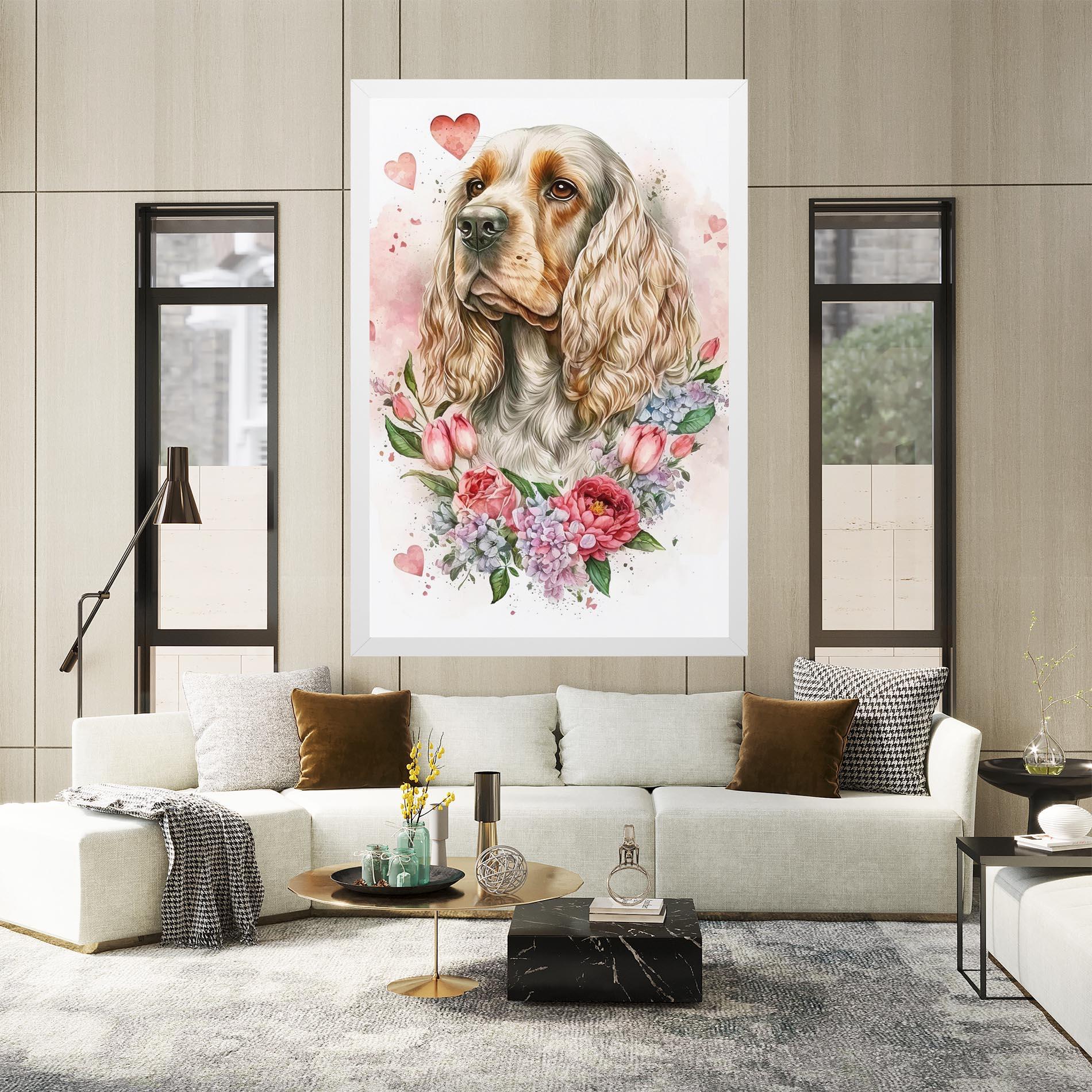 Leinwandbild Cute Little Cocker mockup 2