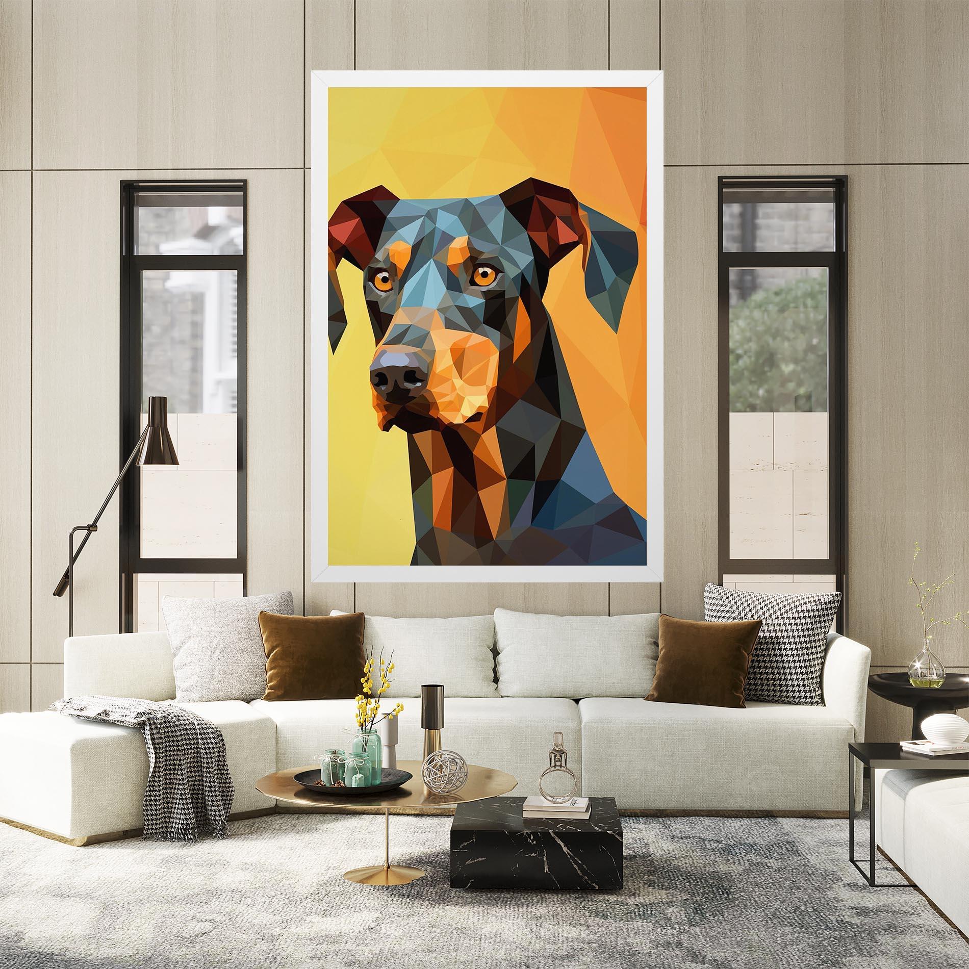 Leinwandbild Digital Art Dog mockup 2