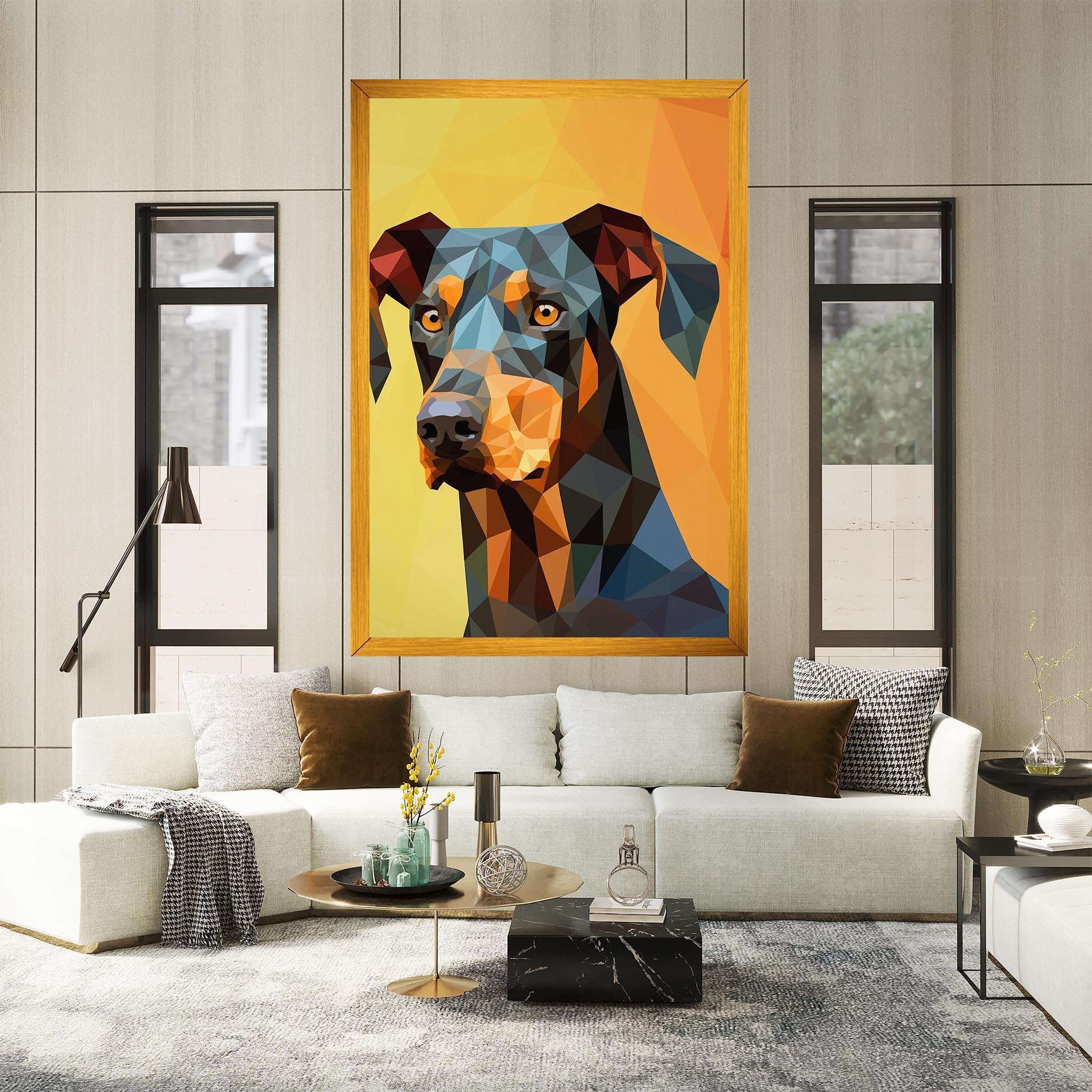 Leinwandbild Digital Art Dog mockup 2