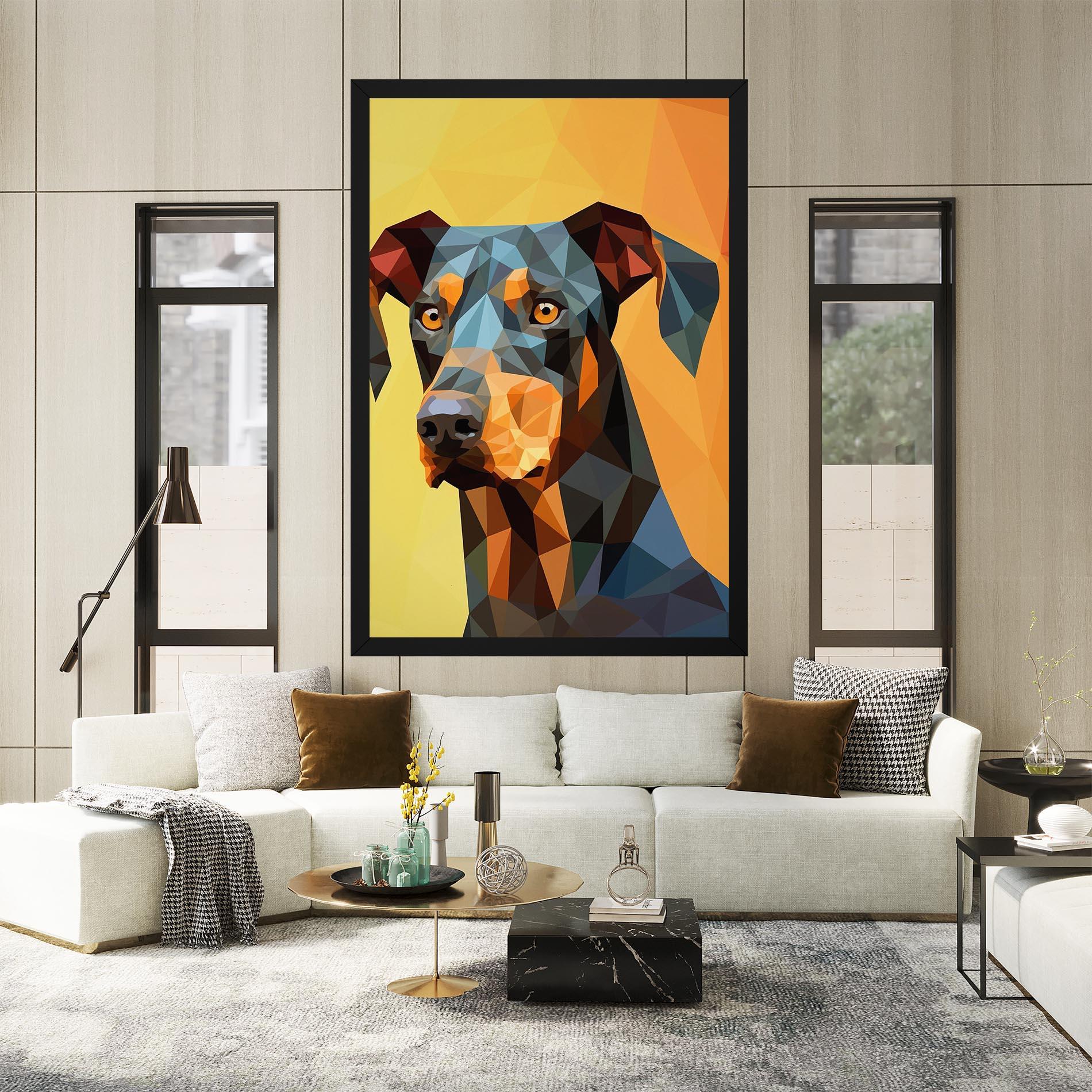 Leinwandbild Digital Art Dog mockup 2