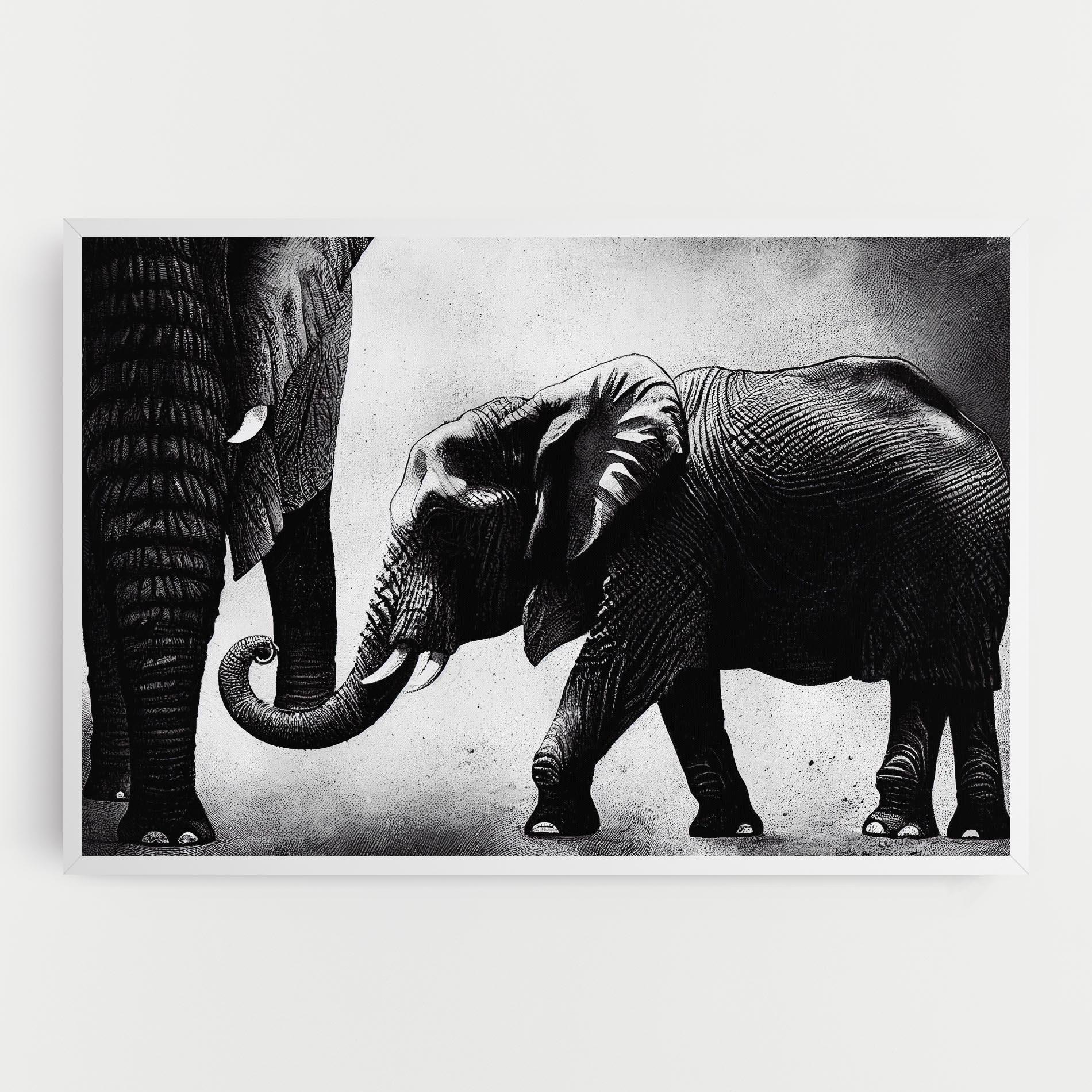 Leinwandbild Baby Elephant mockup 0