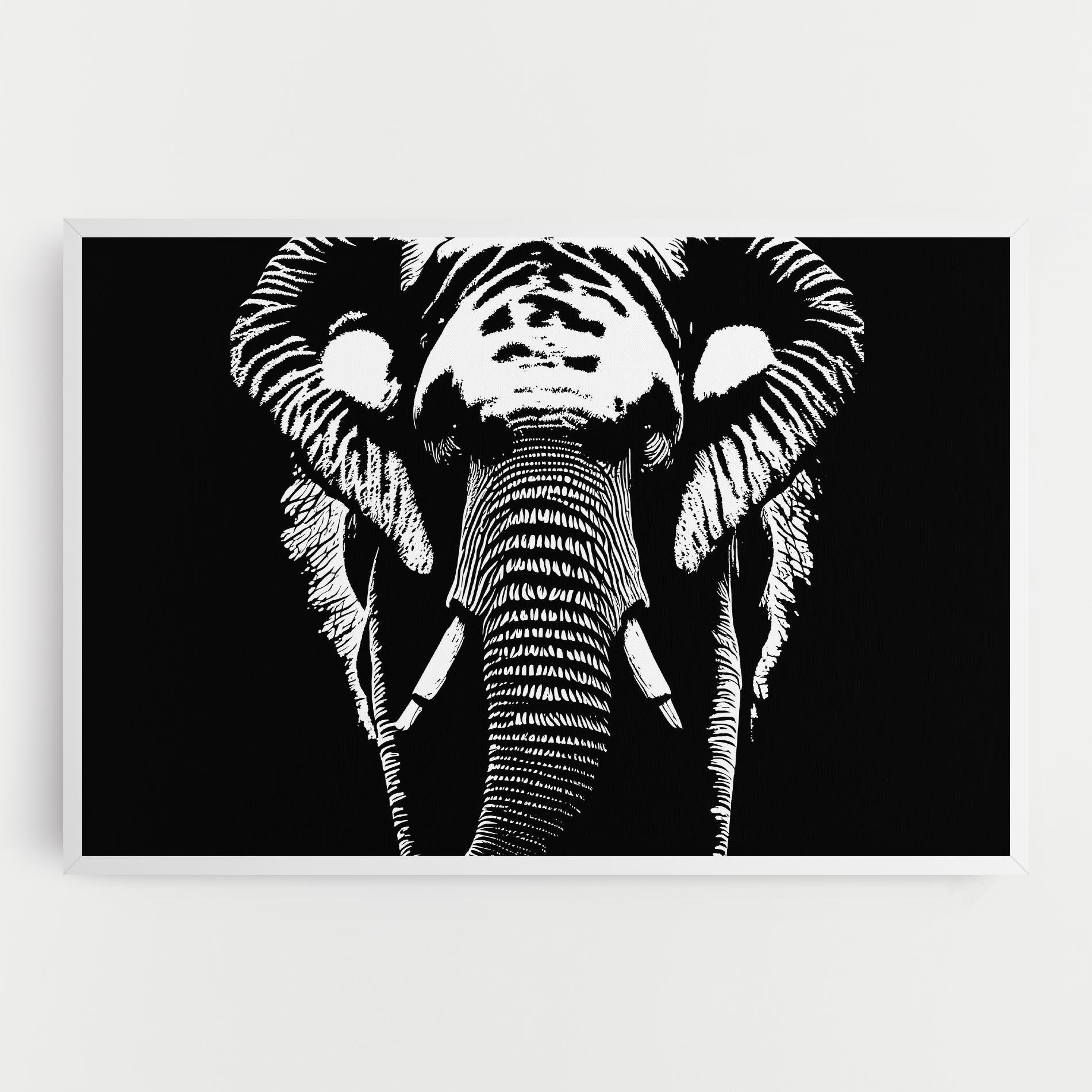 Leinwandbild Elephant Drawing mockup 0