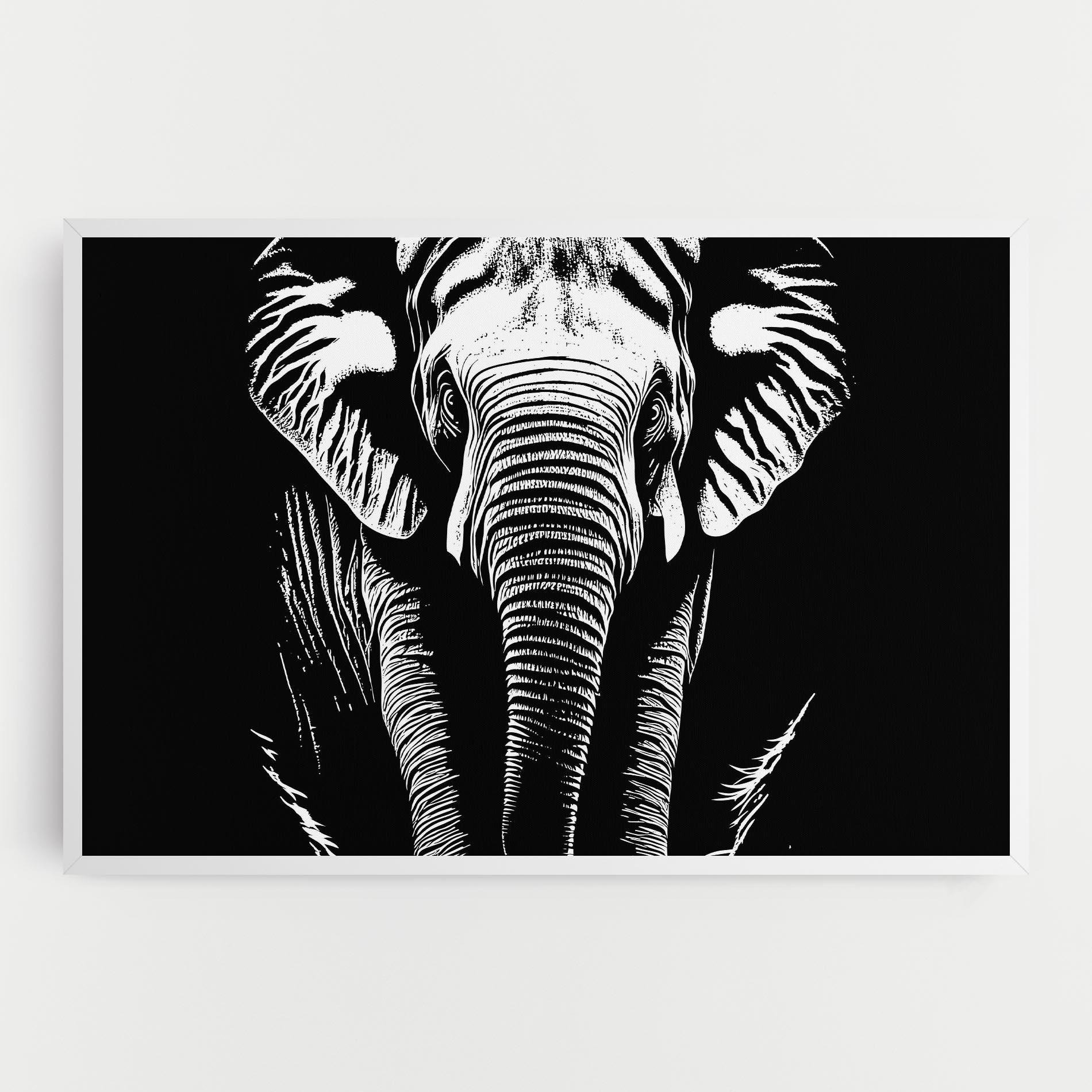 Leinwandbild Elephant White Head mockup 0