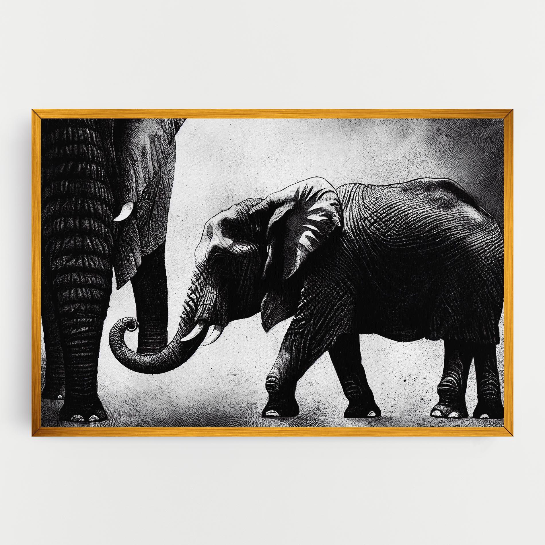 Leinwandbild Baby Elephant mockup 0