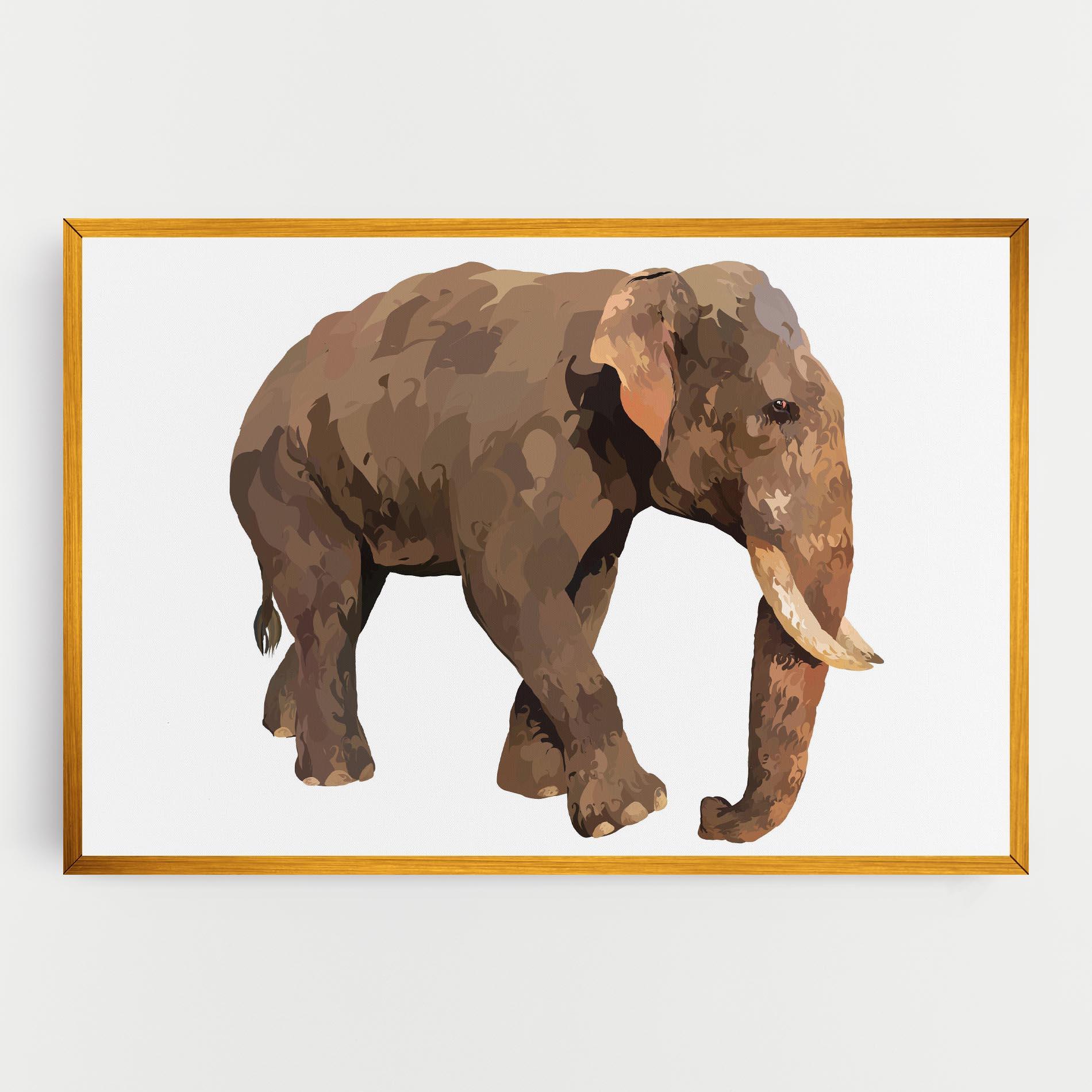 Leinwandbild Brown Elephant mockup 0