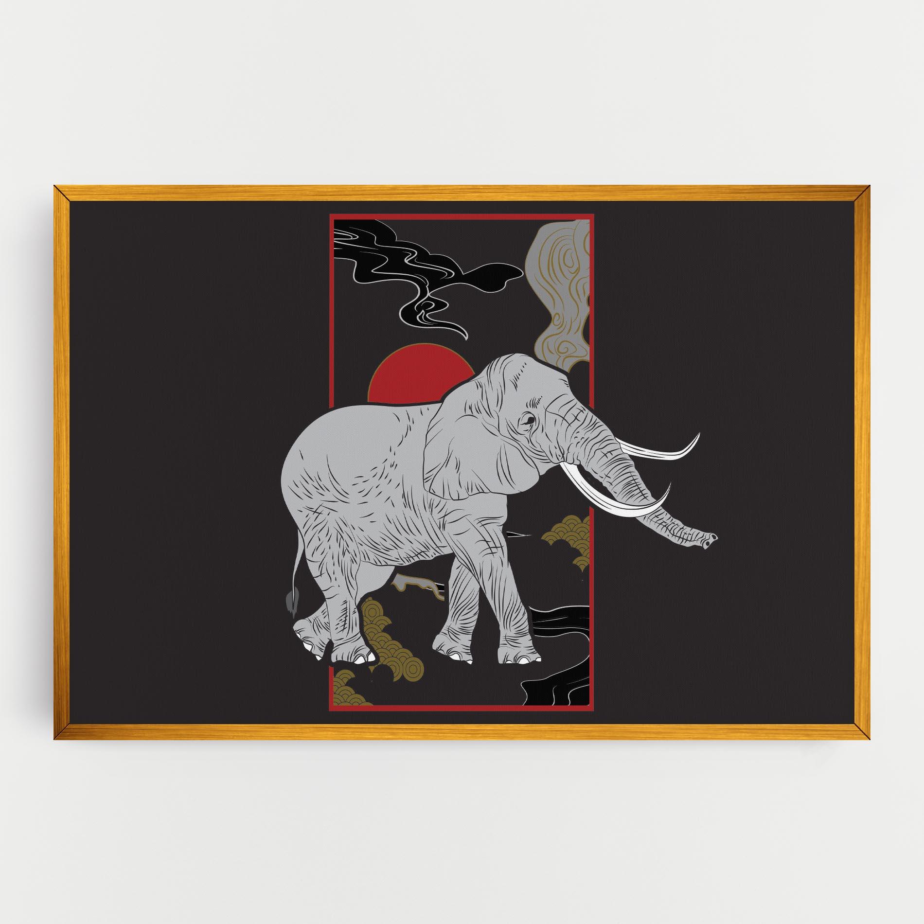 Leinwandbild Elephant Asia mockup 0