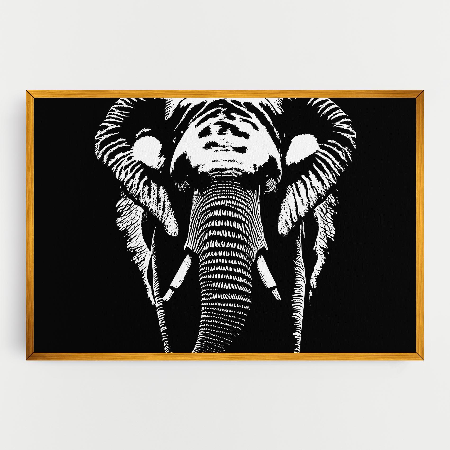 Leinwandbild Elephant Drawing mockup 0