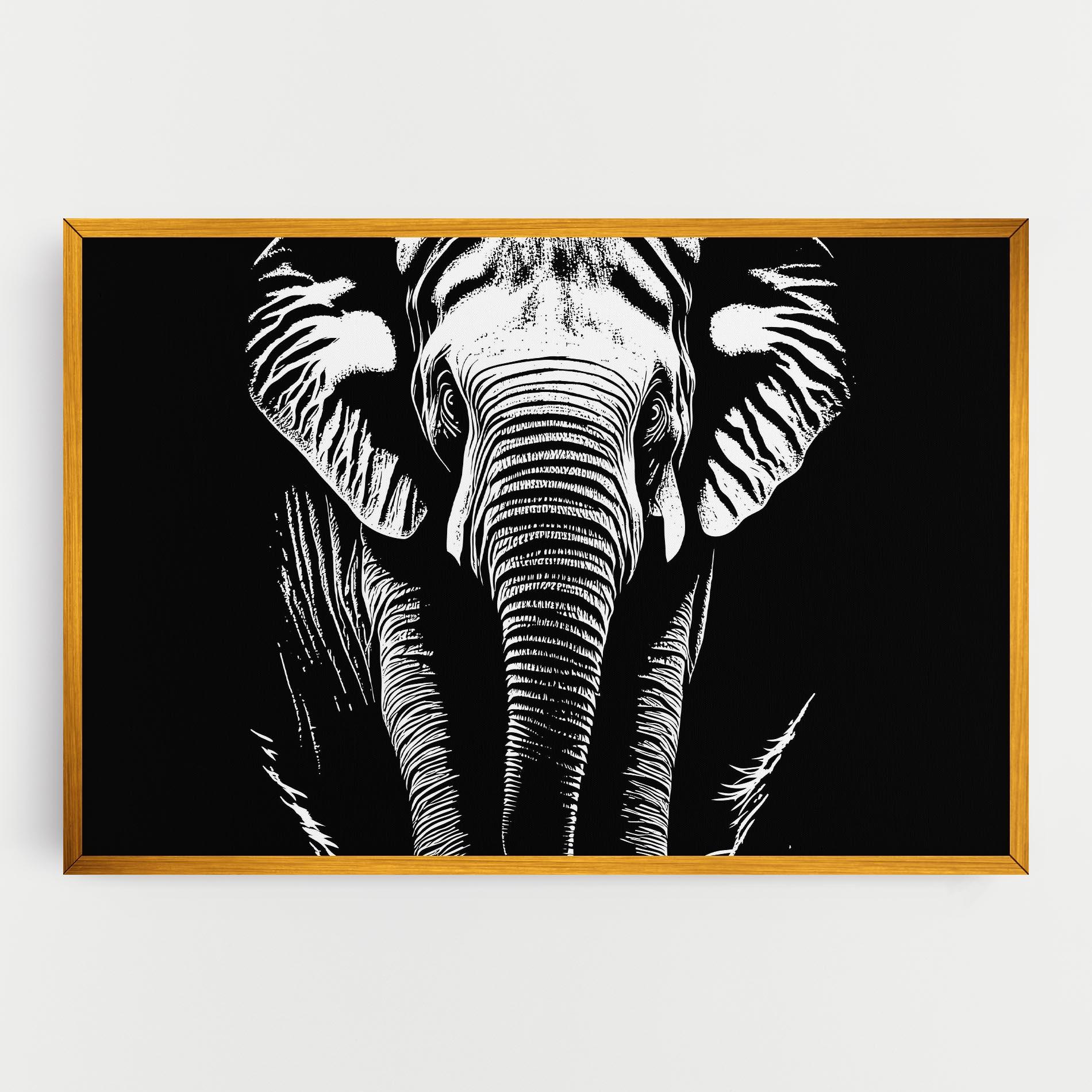 Leinwandbild Elephant White Head mockup 0