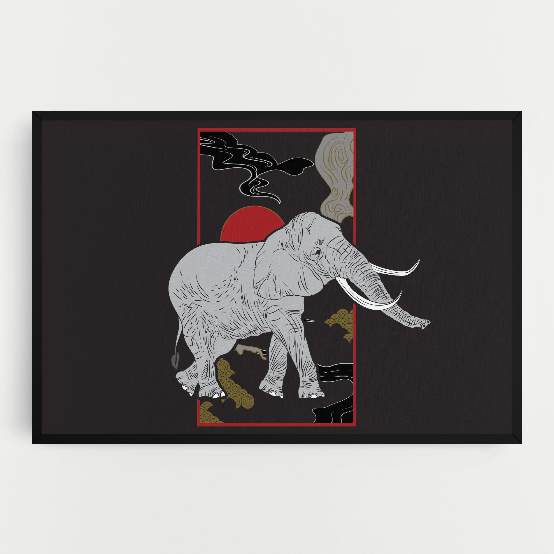 Leinwandbild Elephant Asia mockup 0