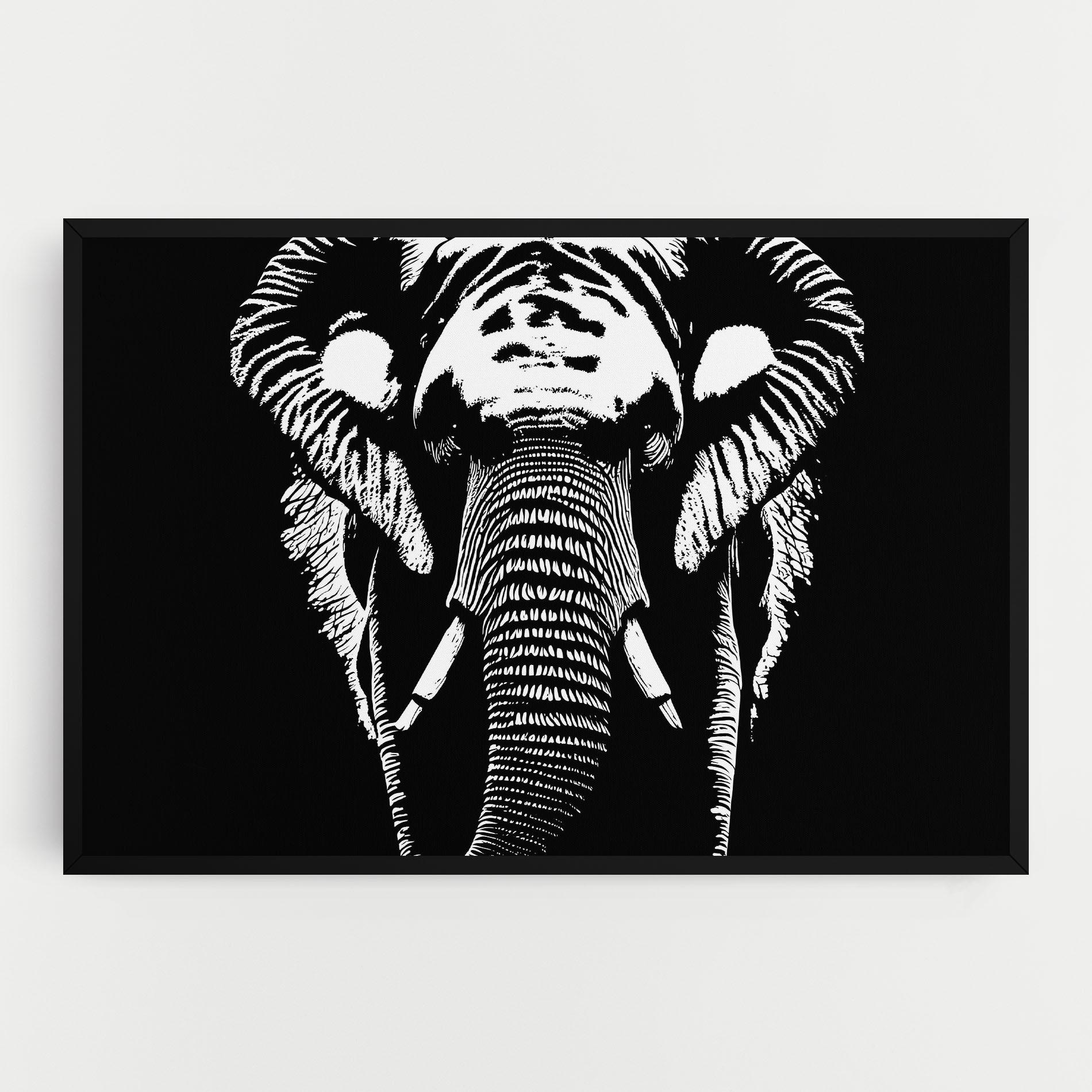Leinwandbild Elephant Drawing mockup 0