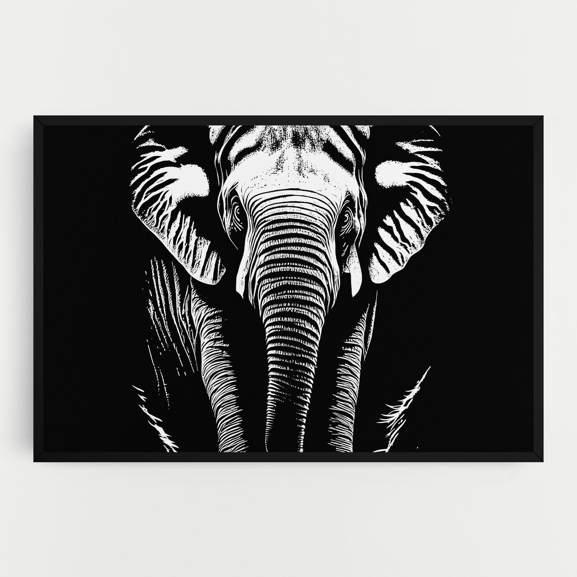 Leinwandbild Elephant White Head mockup 0