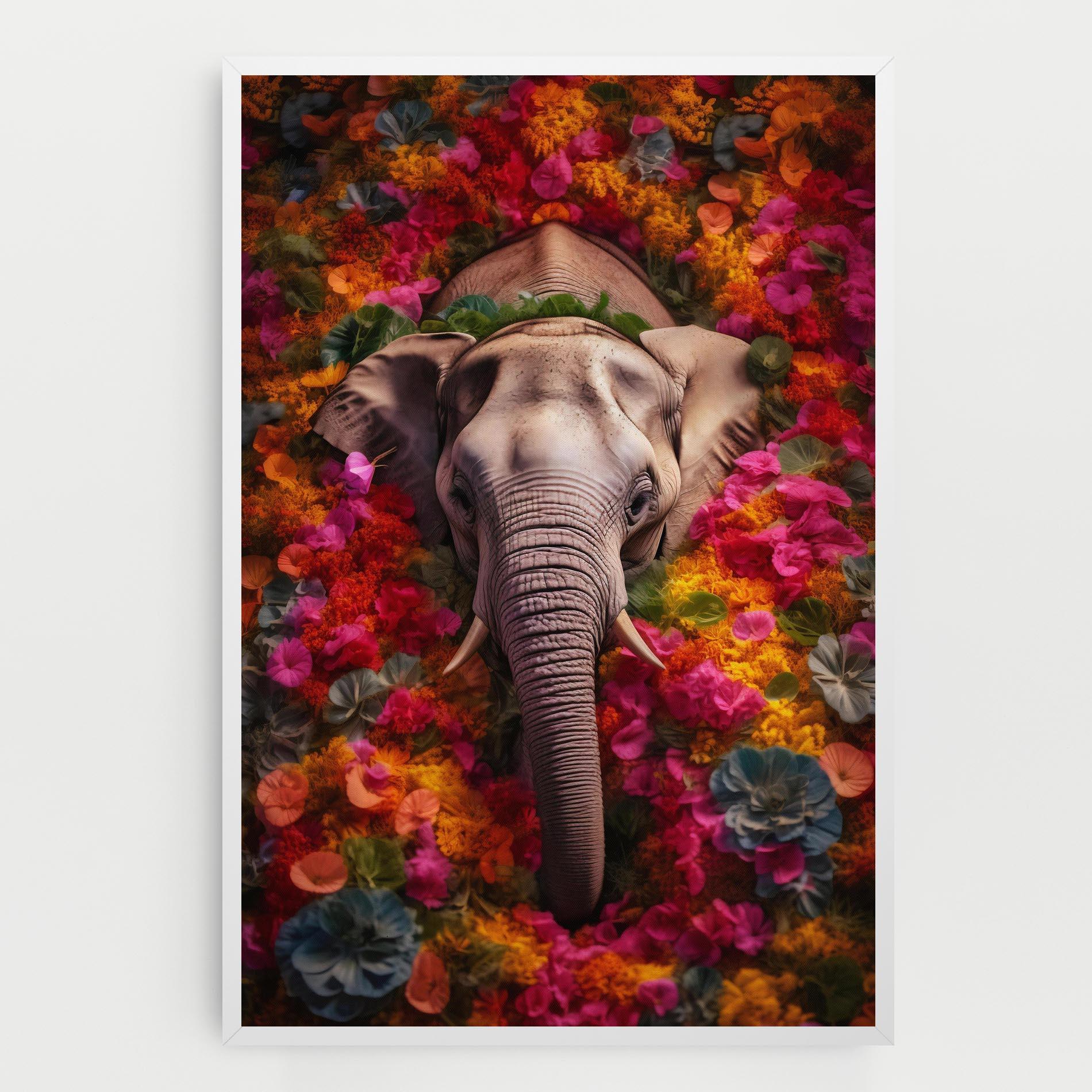 Leinwandbild Flower Elephant mockup 0