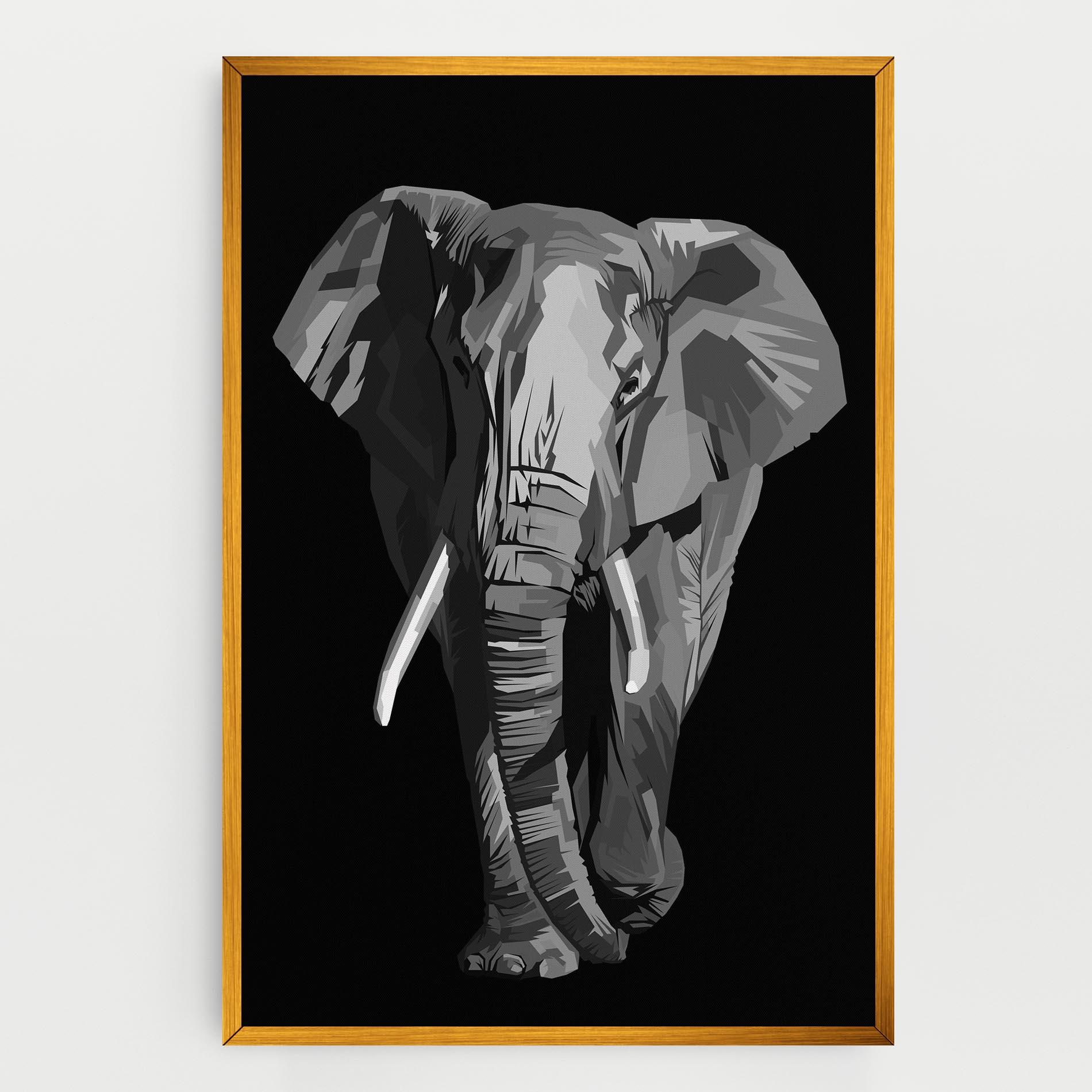 Leinwandbild Beautiful Grey Elephant mockup 0