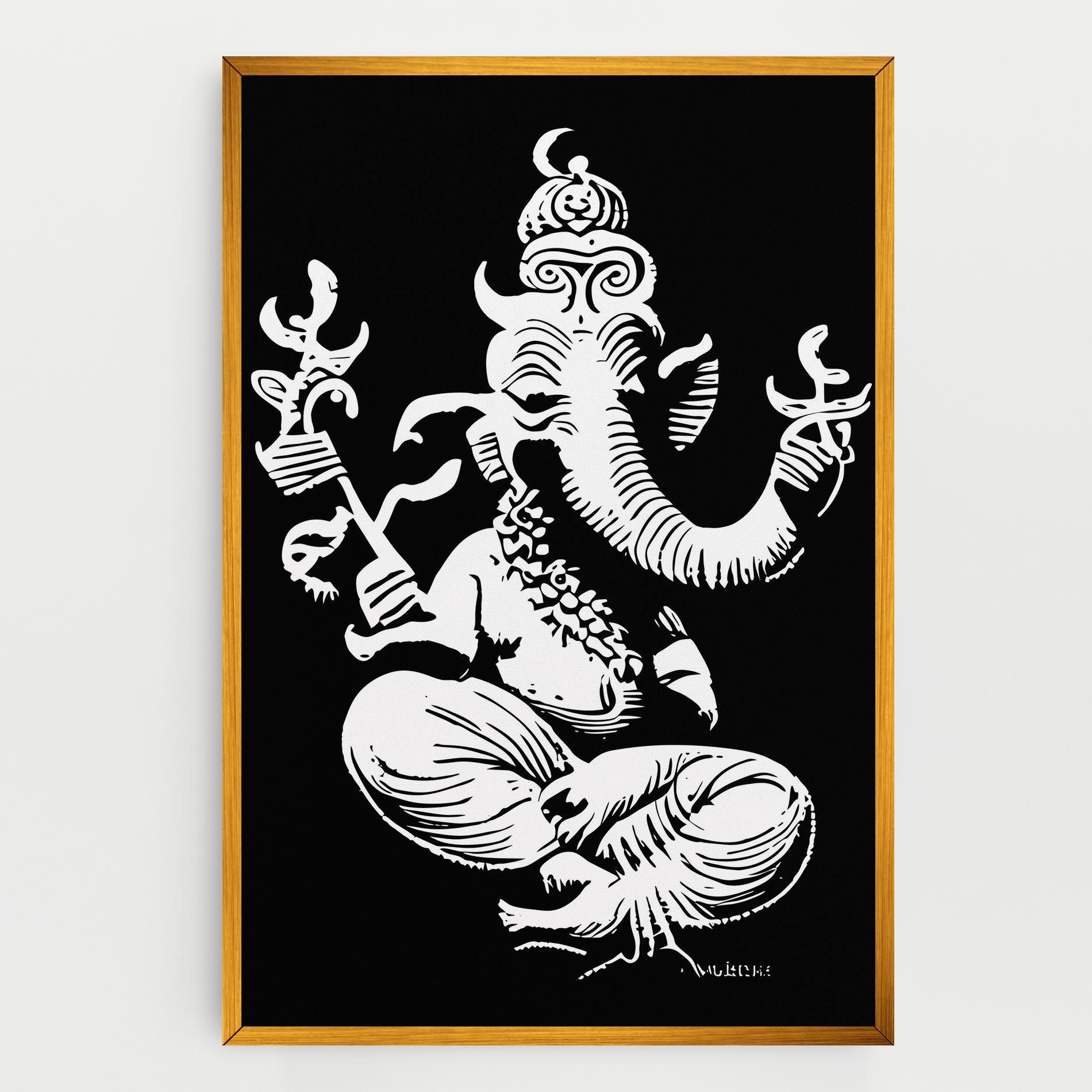 Black And White Ganesha mockup 0