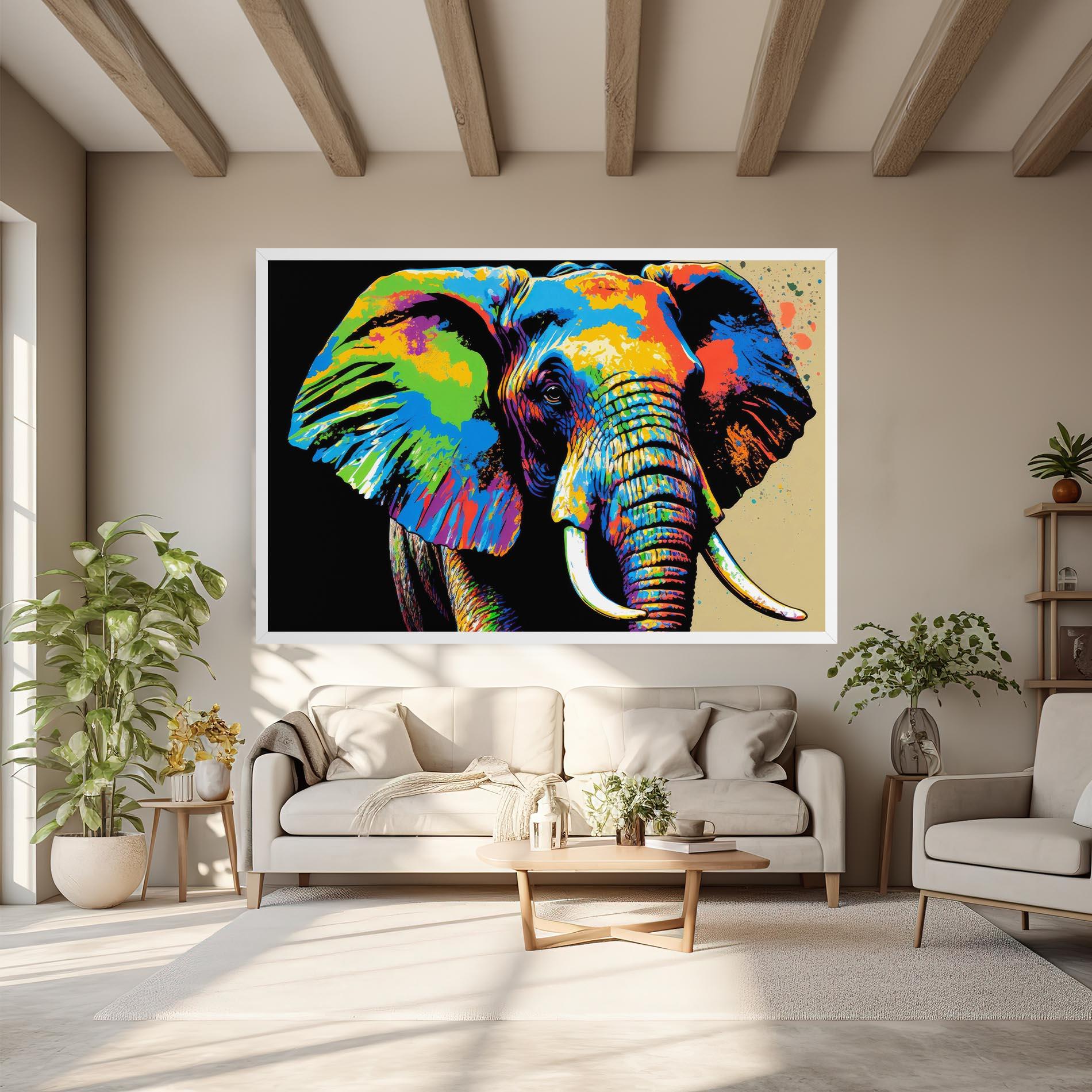 Leinwandbild Elephant Portrait mockup 6