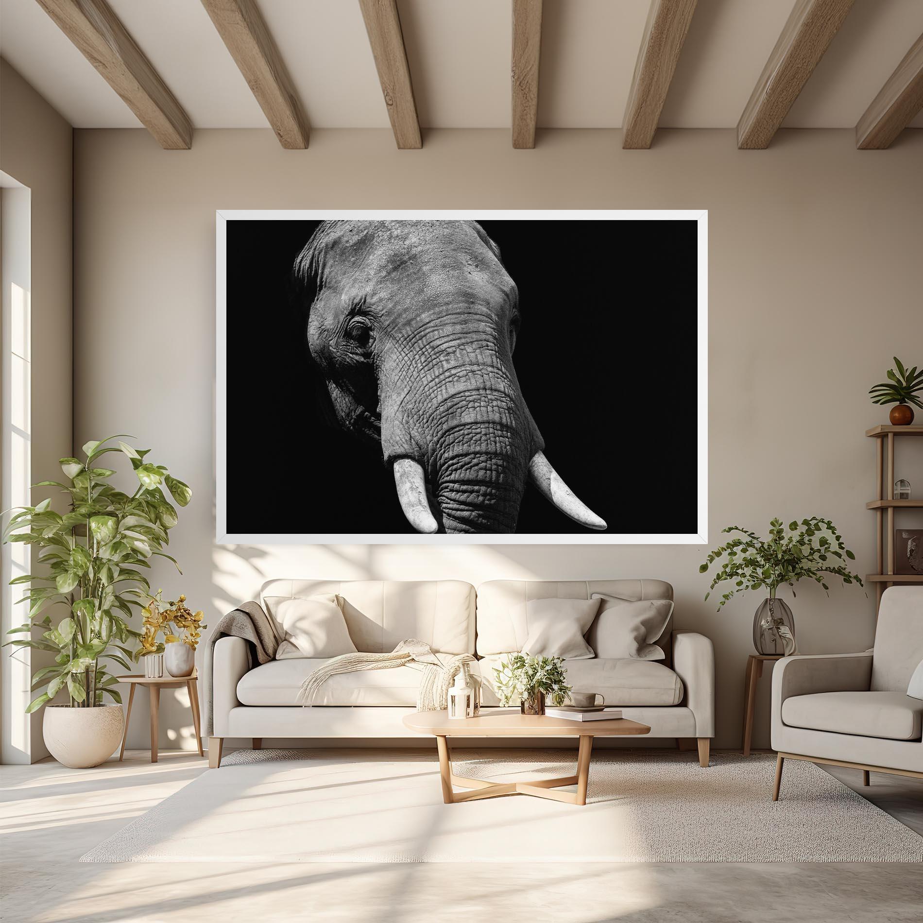 Leinwandbild Shadow Elephant mockup 6