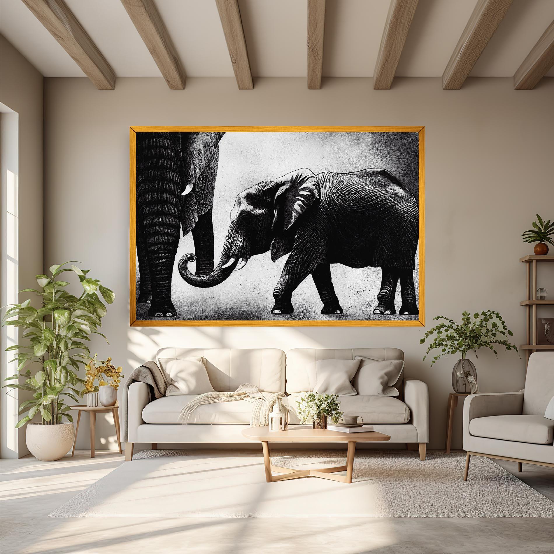 Leinwandbild Baby Elephant mockup 6
