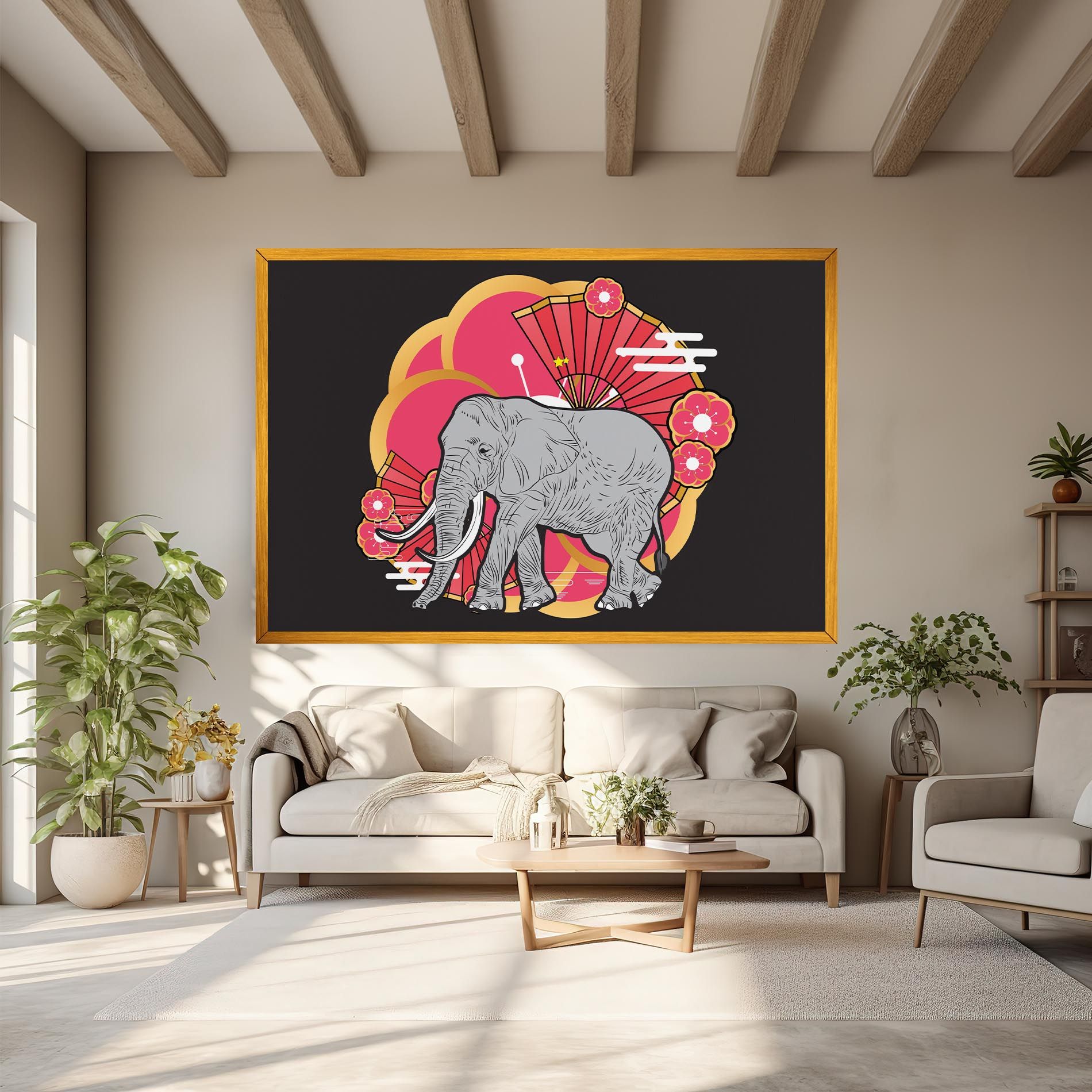 Elephant On Pink mockup 6