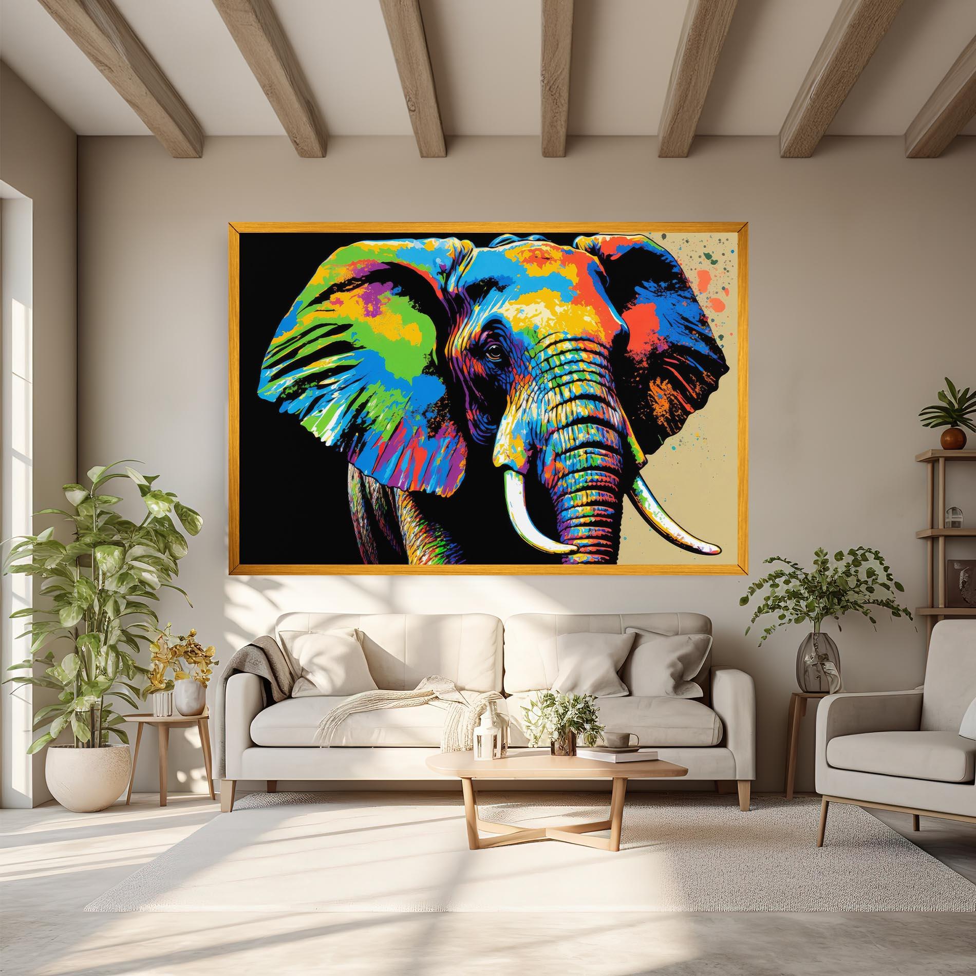 Leinwandbild Elephant Portrait mockup 6