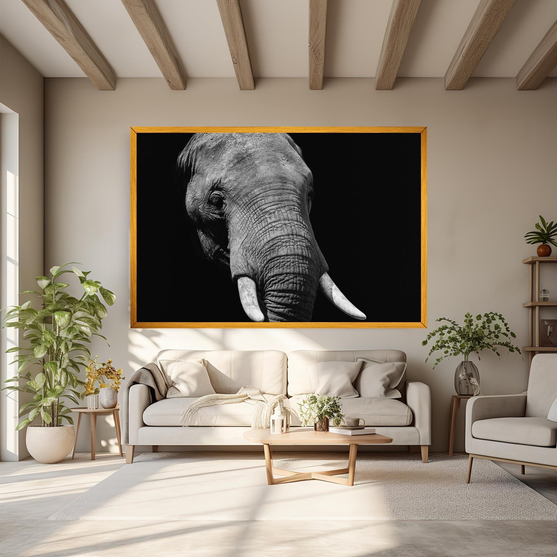 Leinwandbild Shadow Elephant mockup 6