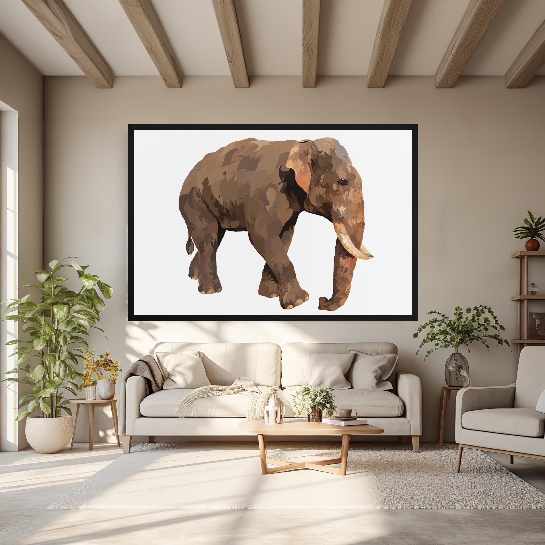 Leinwandbild Brown Elephant mockup 6