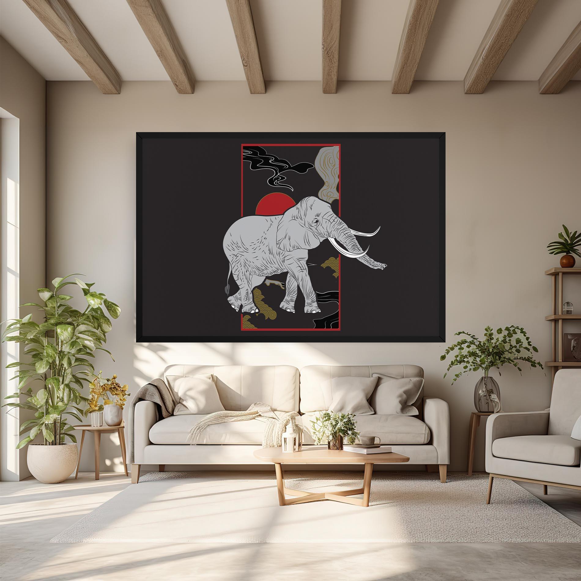 Leinwandbild Elephant Asia mockup 6