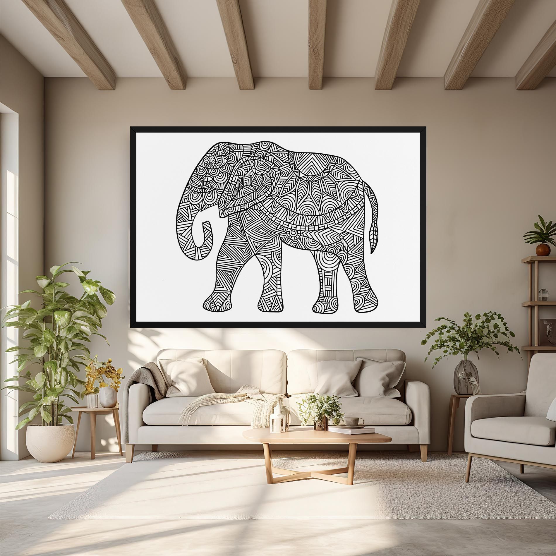Elephant Mandala mockup 6
