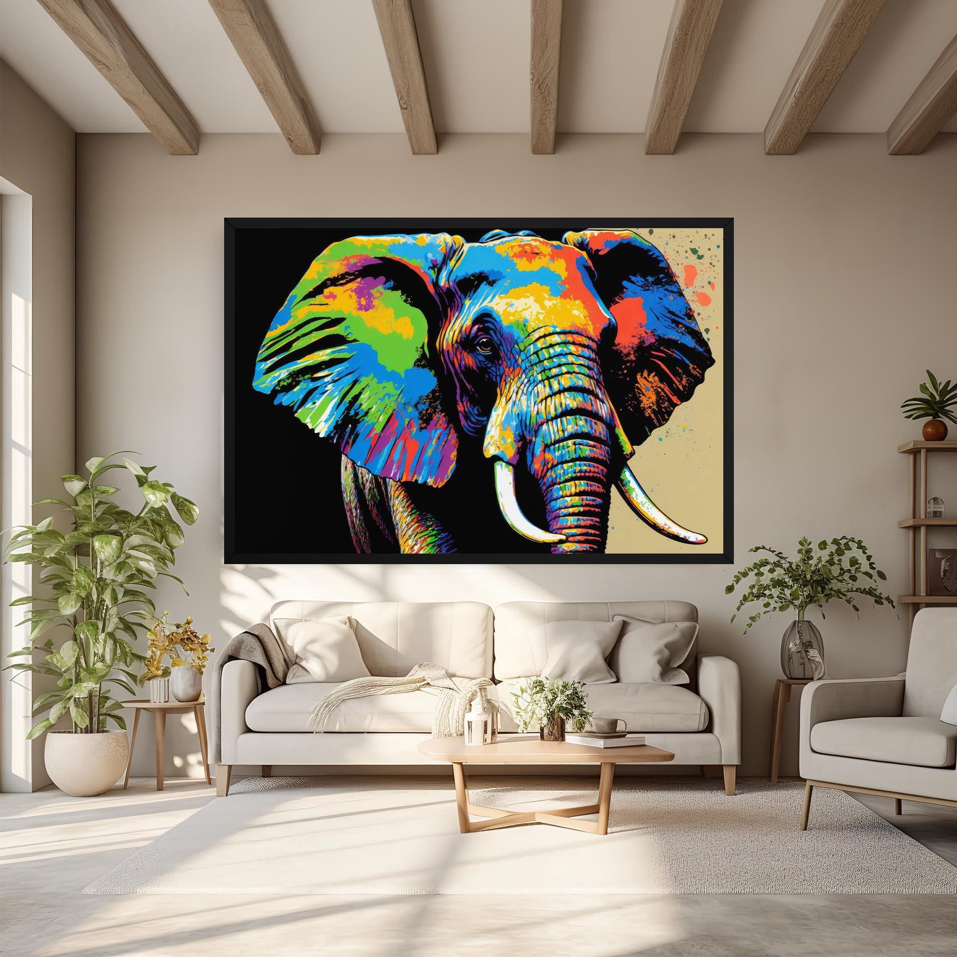 Leinwandbild Elephant Portrait mockup 6