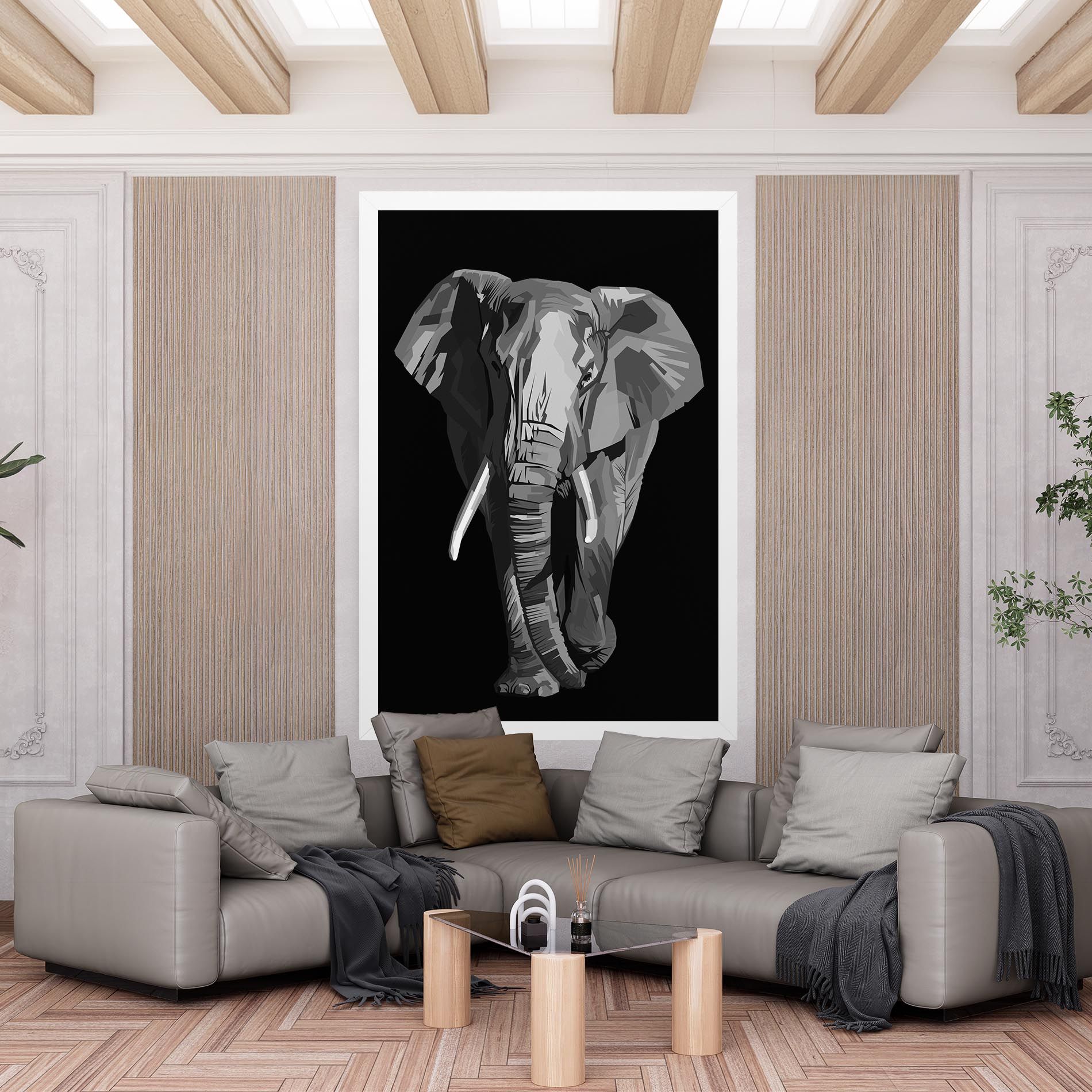 Beautiful Grey Elephant mockup 6