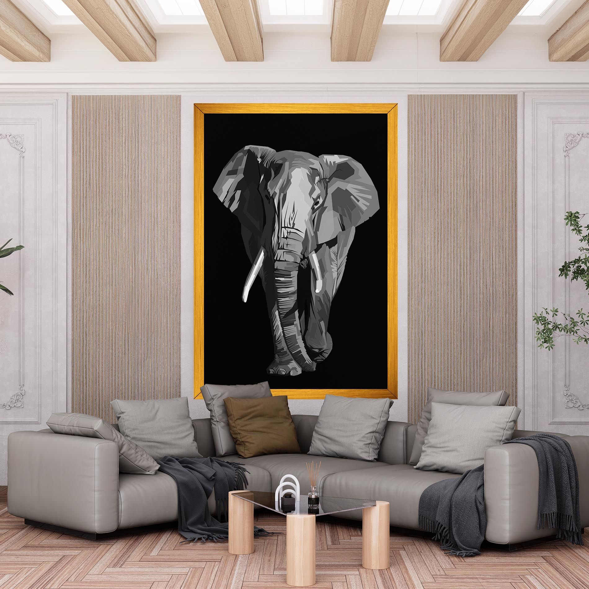 Beautiful Grey Elephant mockup 6