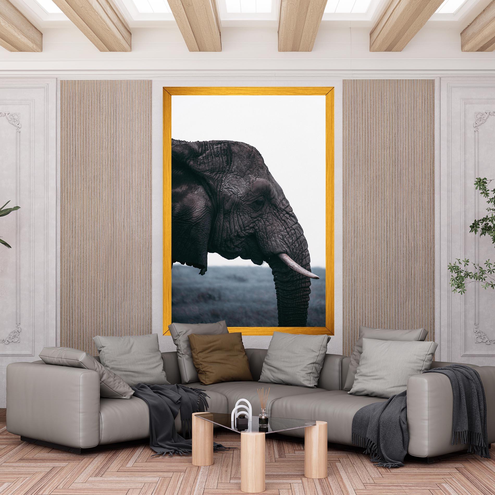 Leinwandbild Close Grey Eelephant mockup 6