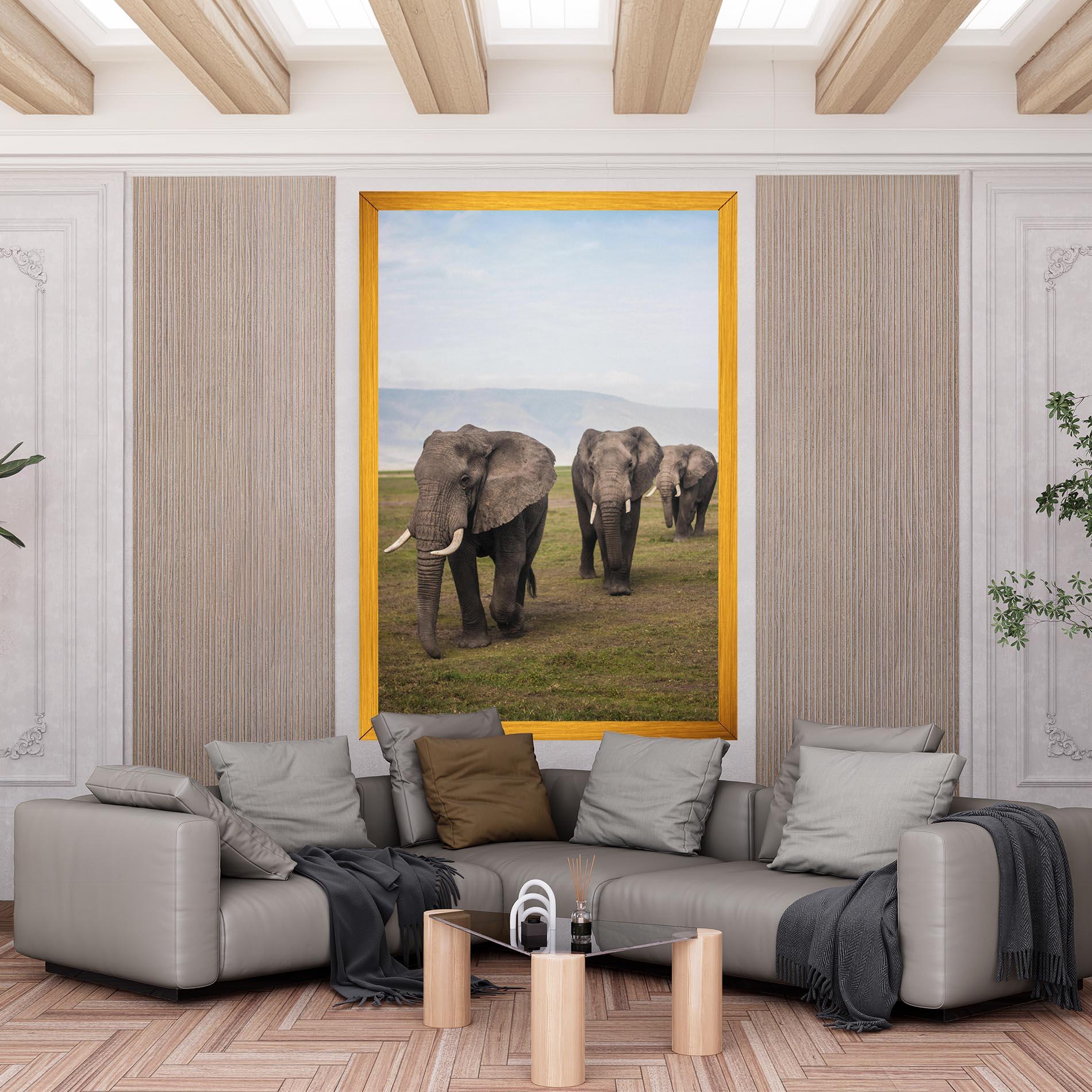 Leinwandbild Elephant Landscape mockup 6