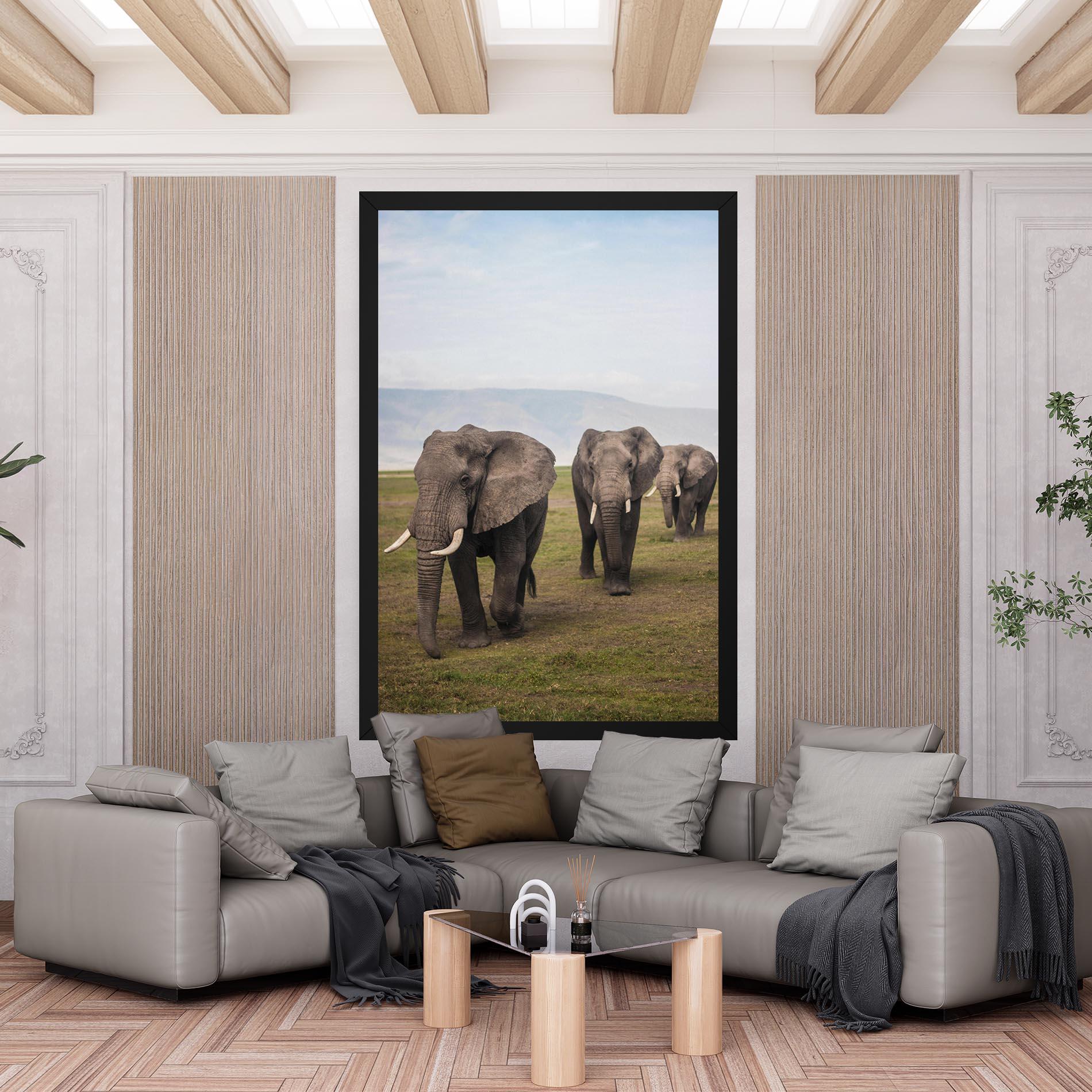 Leinwandbild Elephant Landscape mockup 6
