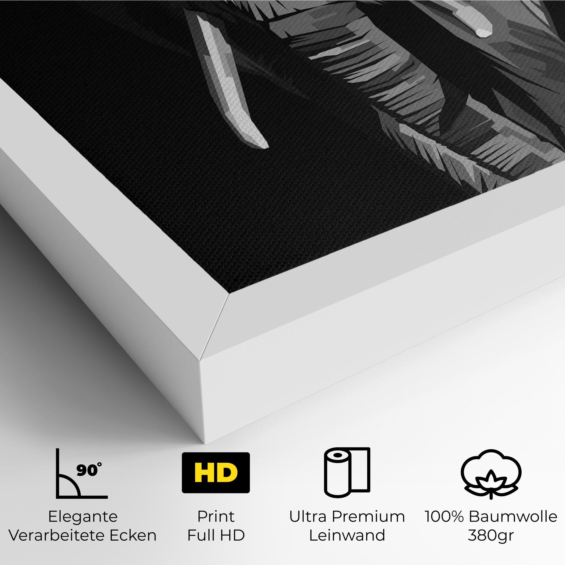 Leinwandbild Beautiful Grey Elephant mockup 4