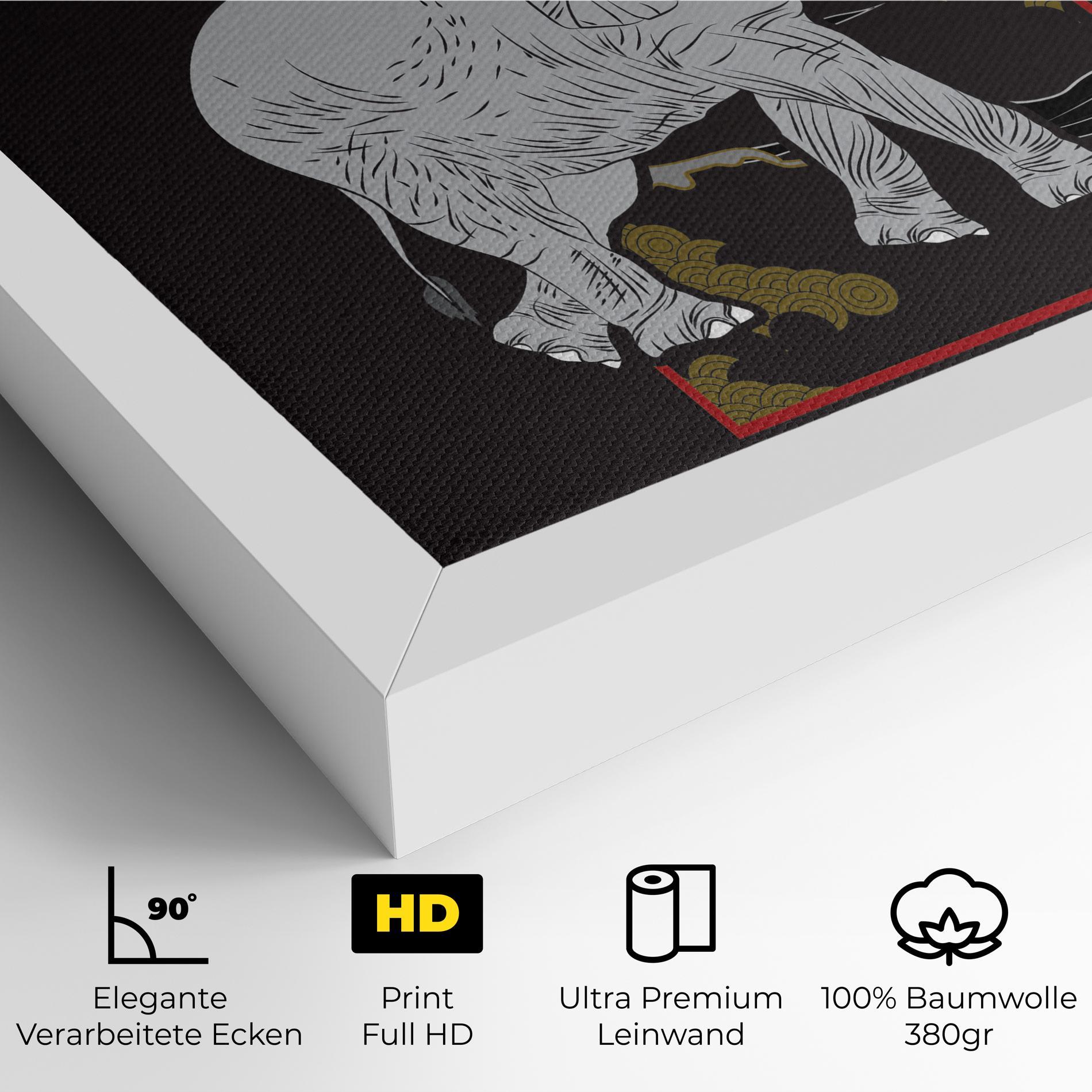 Leinwandbild Elephant Asia mockup 4