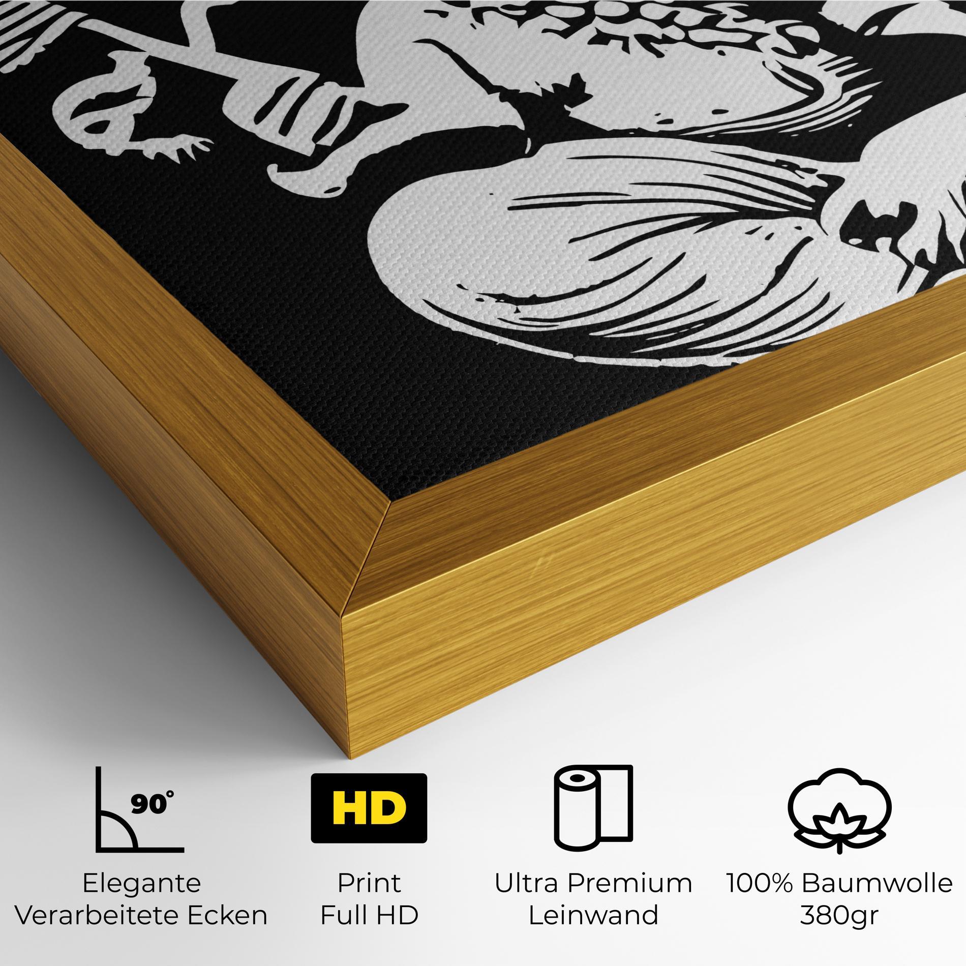 Leinwandbild Black And White Ganesha mockup 4