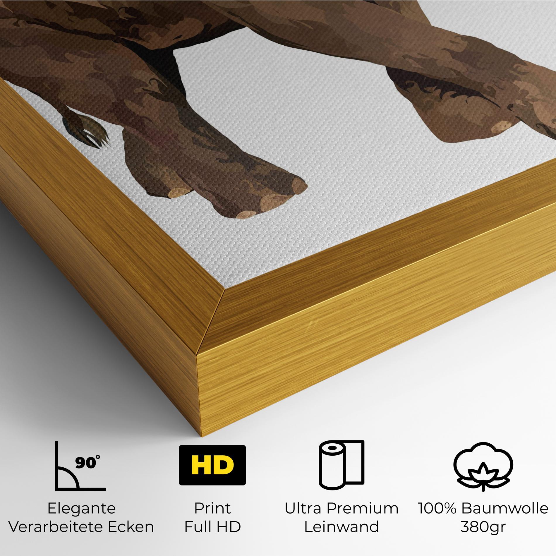 Leinwandbild Brown Elephant mockup 4