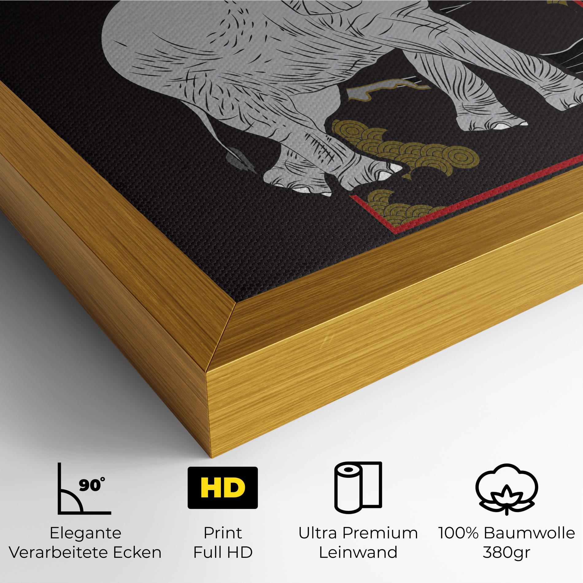 Leinwandbild Elephant Asia mockup 4
