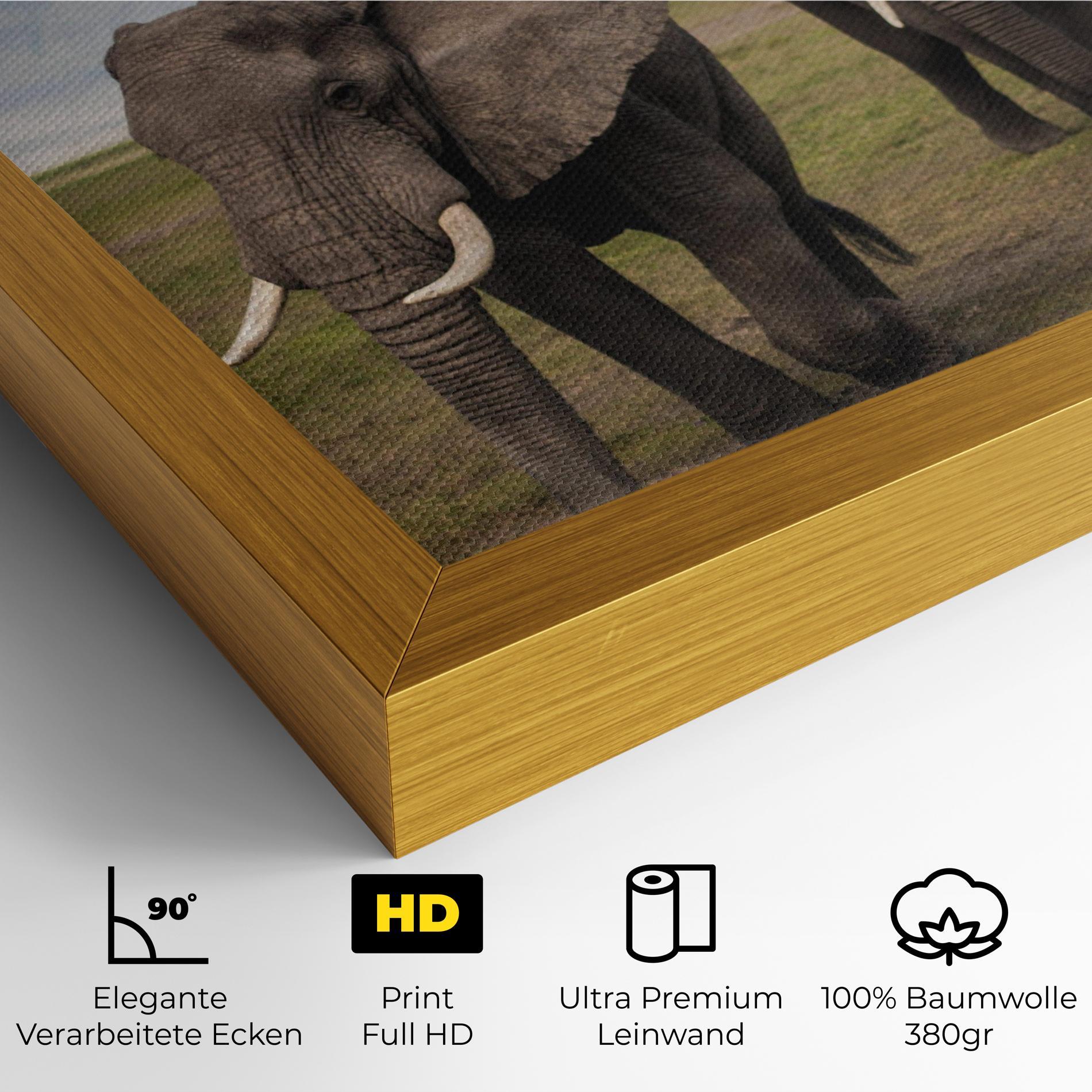 Leinwandbild Elephant Landscape mockup 4