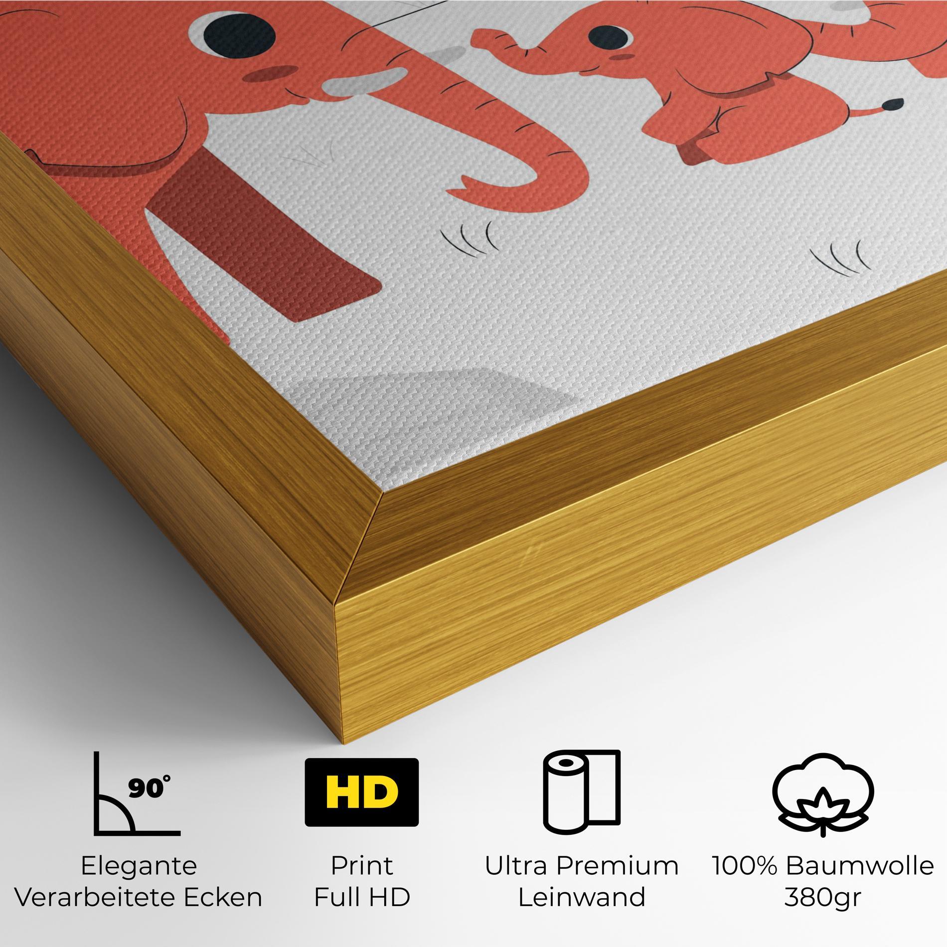 Leinwandbild Orange Elephant mockup 4