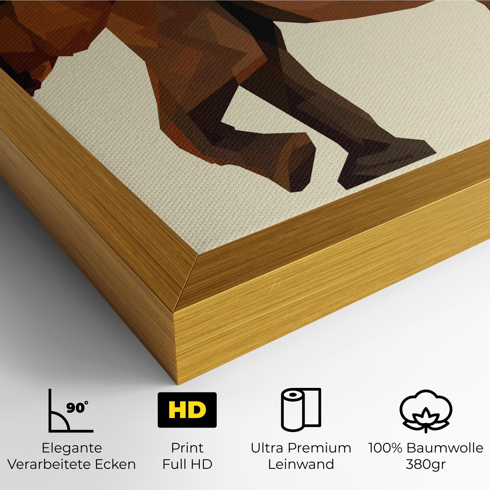 Leinwandbild Walking Elephant Cream mockup 4