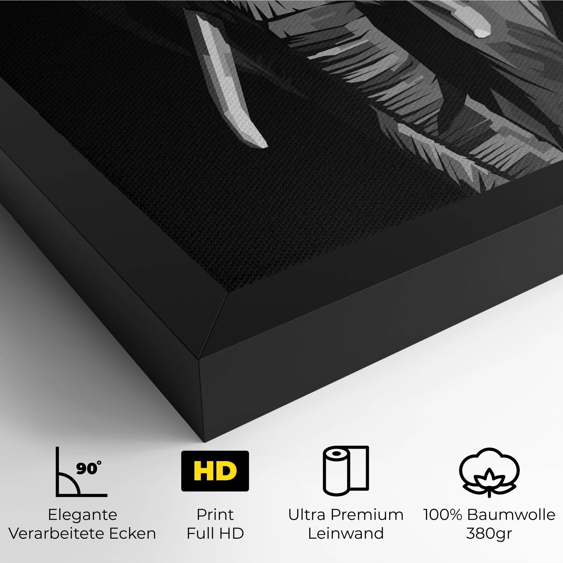 Leinwandbild Beautiful Grey Elephant mockup 4