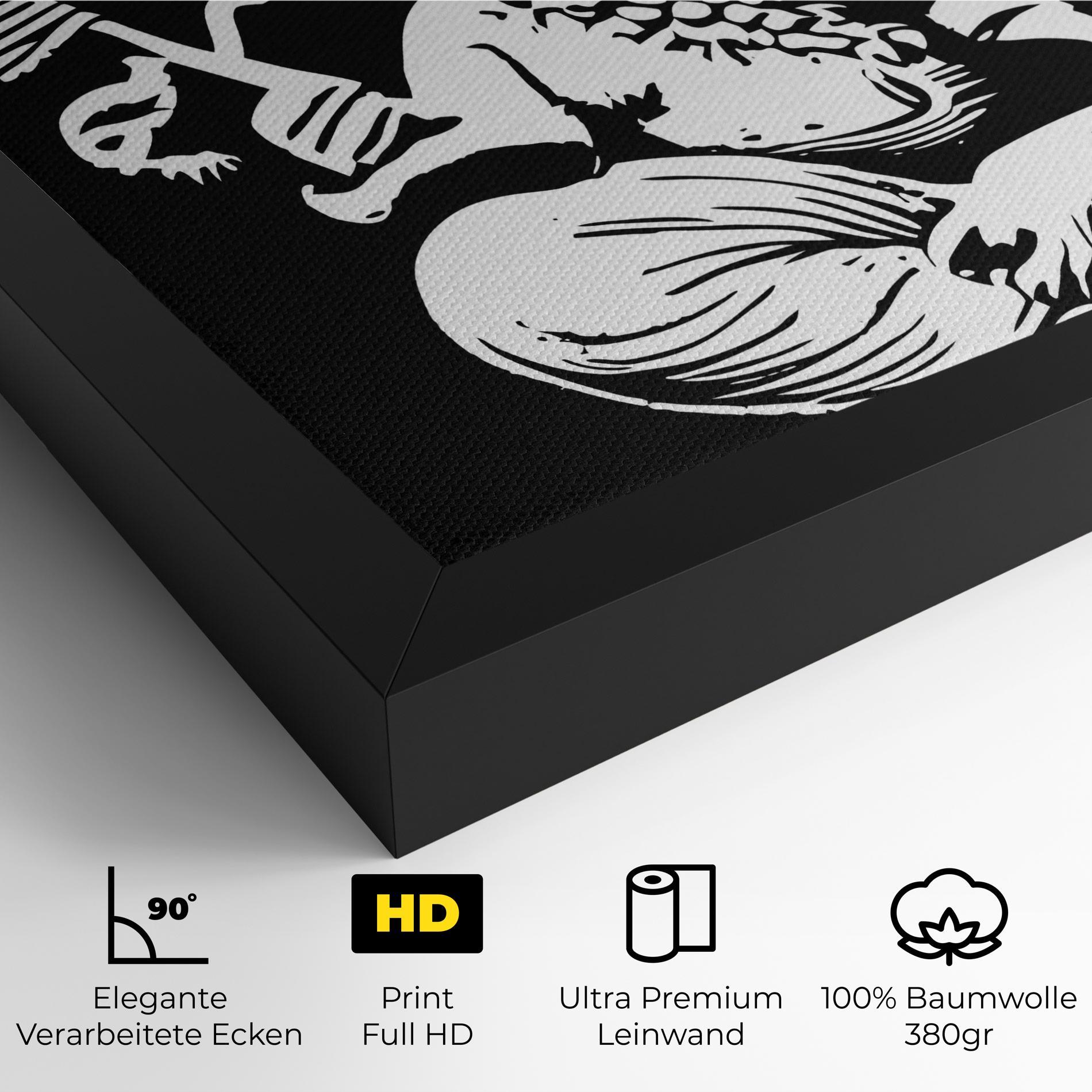Leinwandbild Black And White Ganesha mockup 4