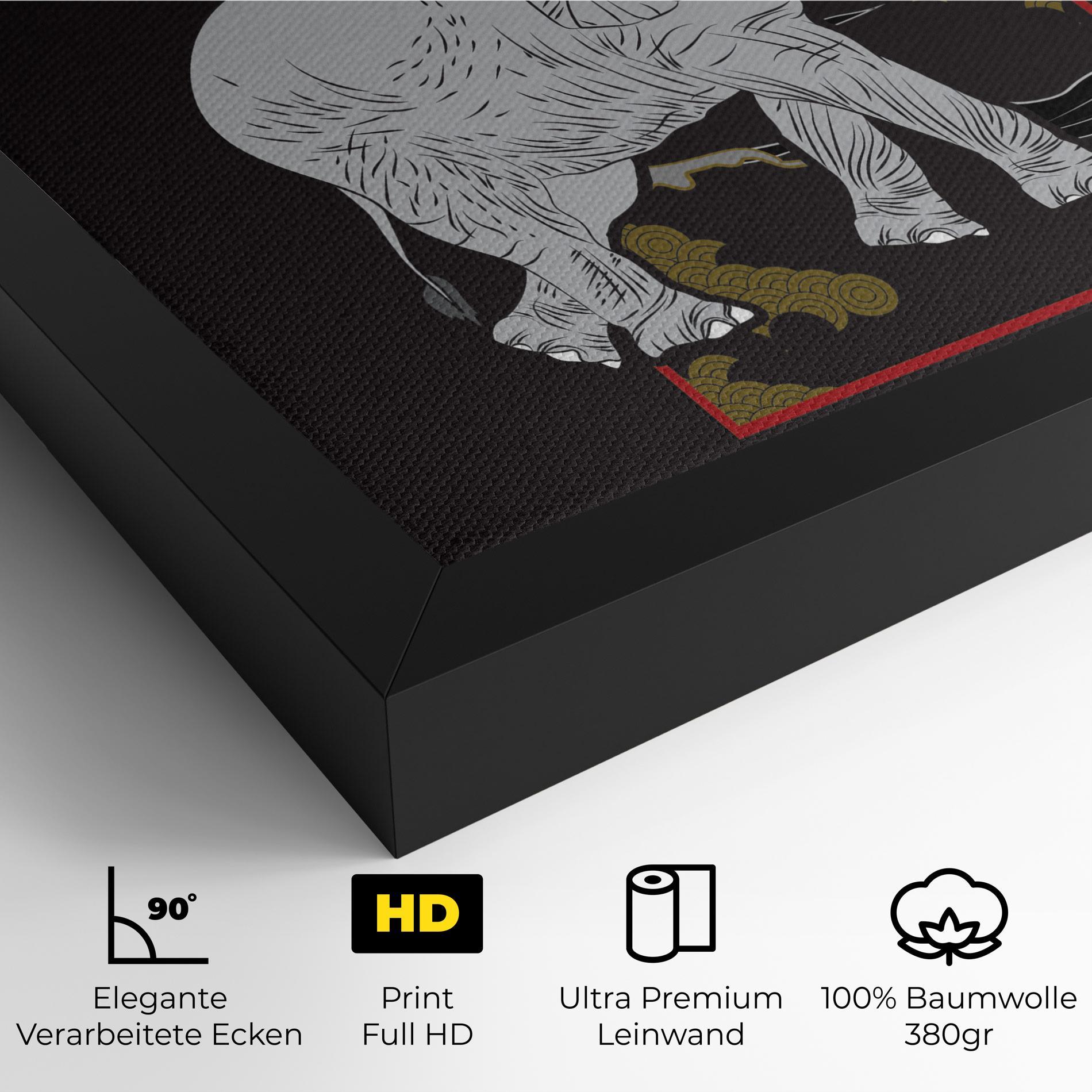 Leinwandbild Elephant Asia mockup 4