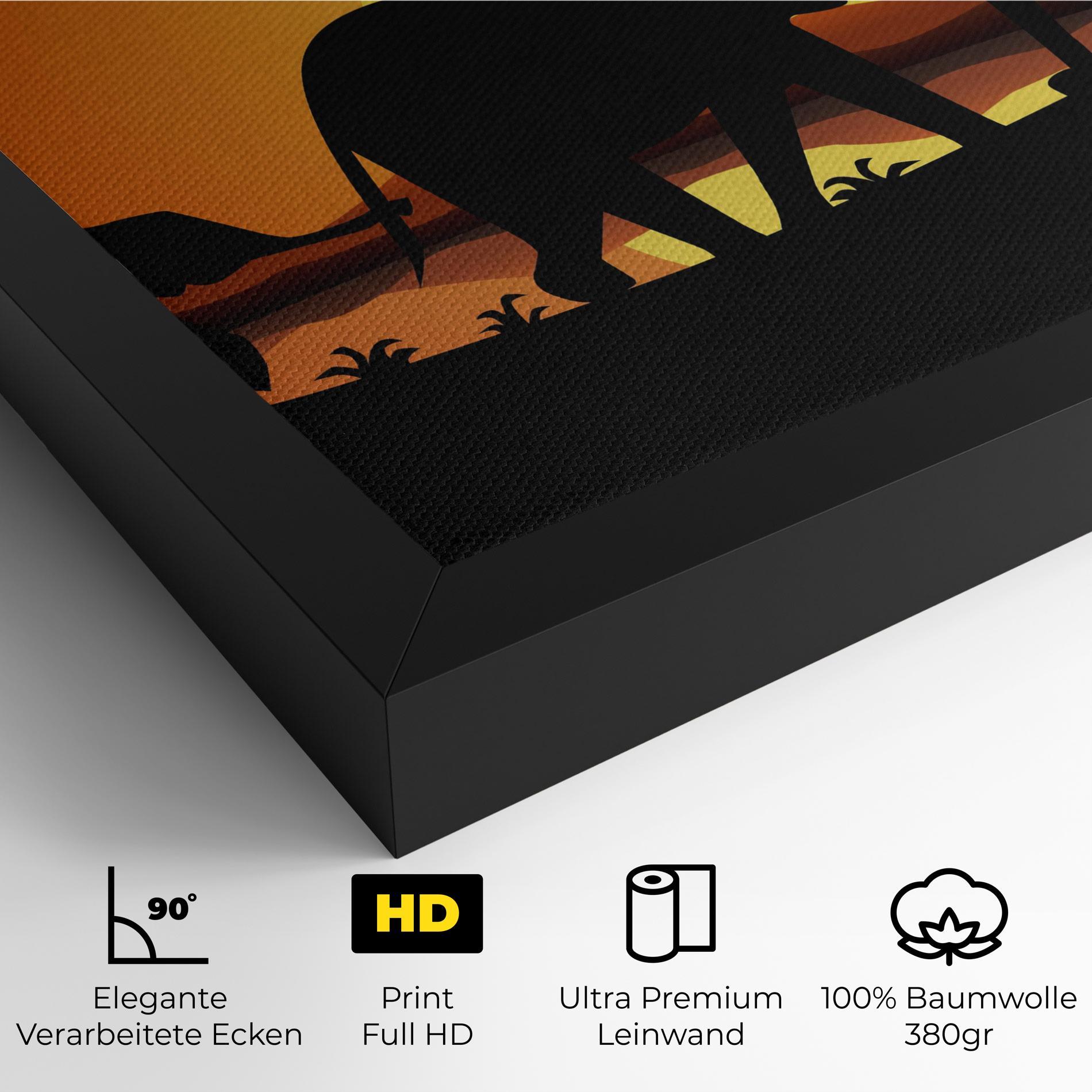 Leinwandbild Elephant Sunset mockup 4