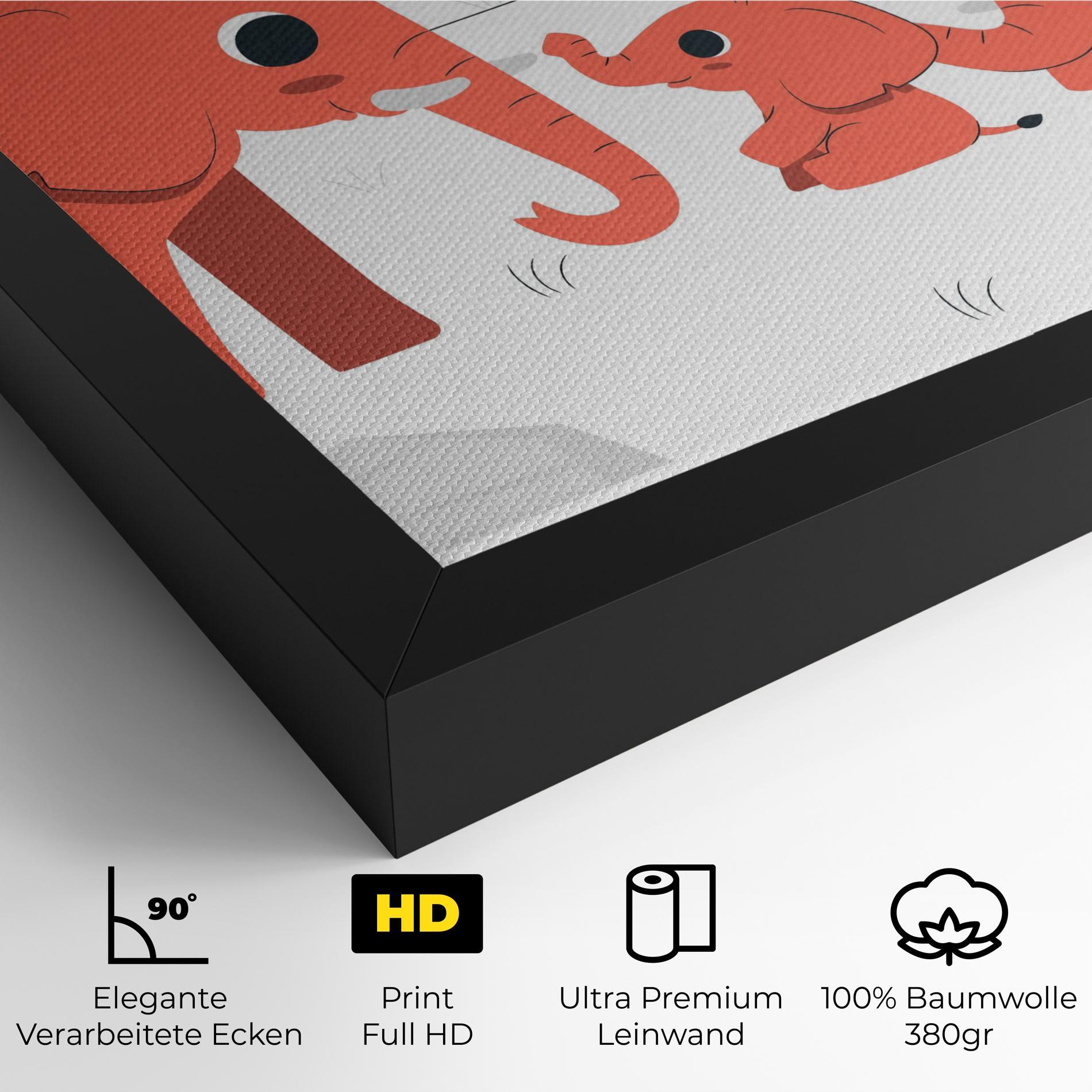 Leinwandbild Orange Elephant mockup 4