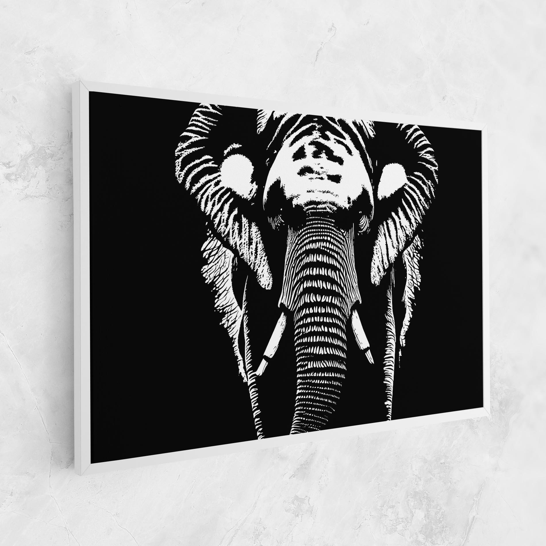 Leinwandbild Elephant Drawing mockup 1
