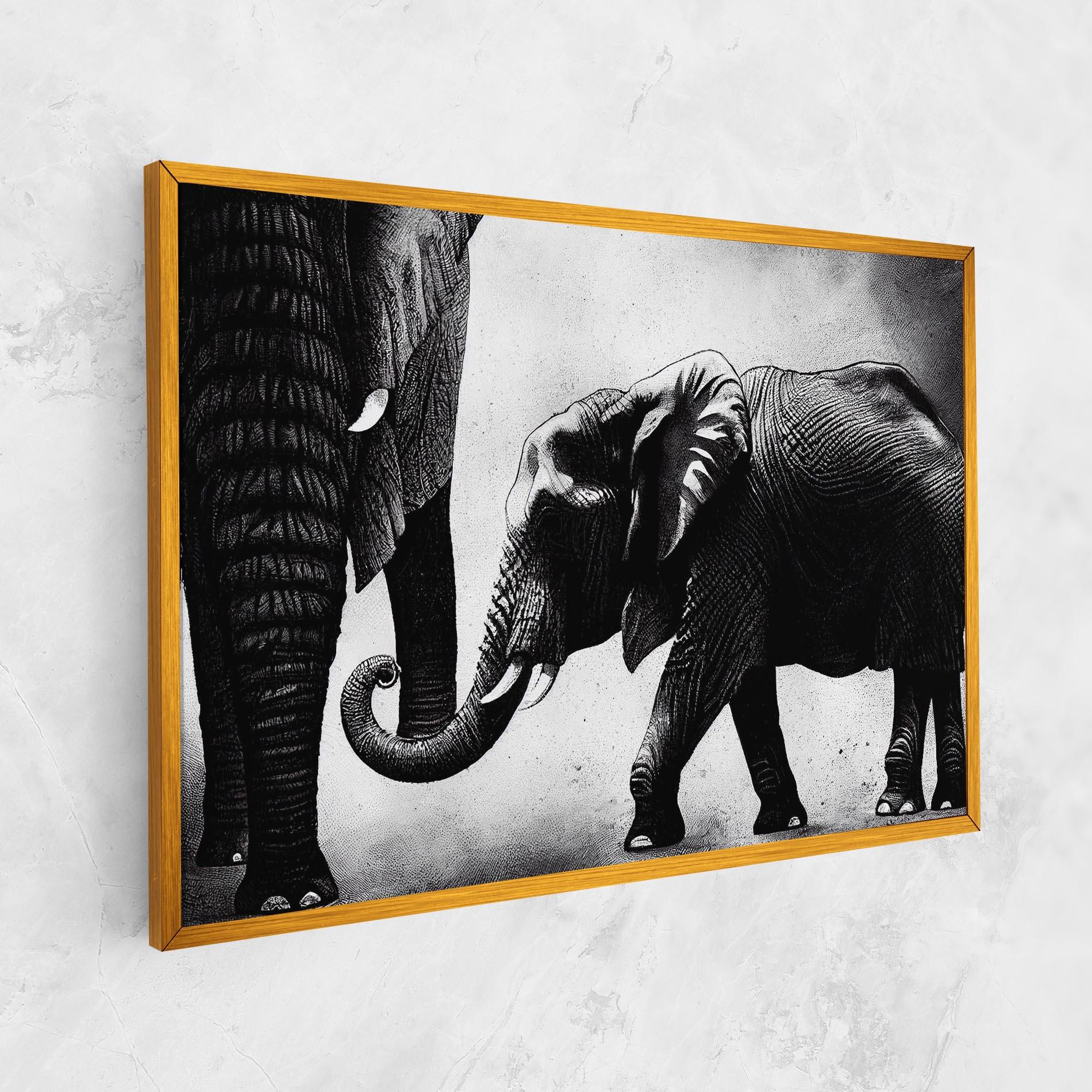 Leinwandbild Baby Elephant mockup 1