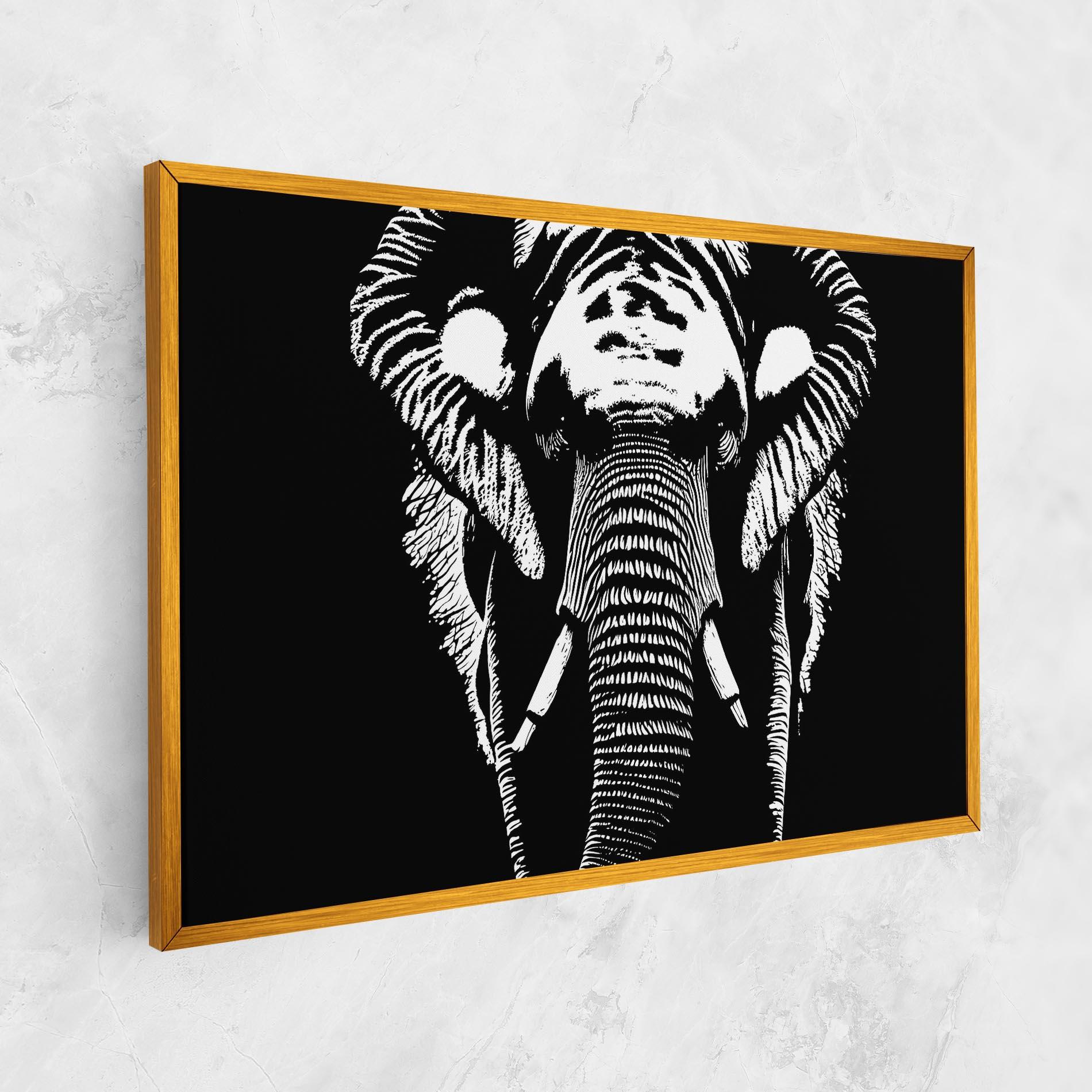 Leinwandbild Elephant Drawing mockup 1